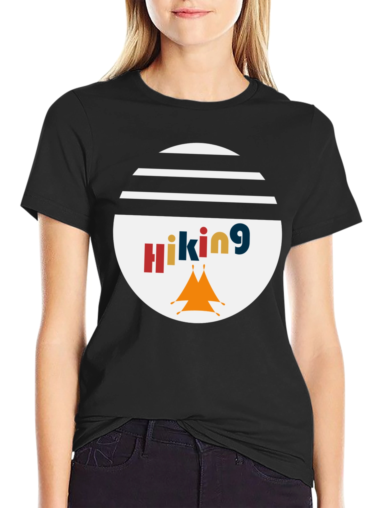 Black Hiking Graphic Tee - Adventure Awaits! view 2