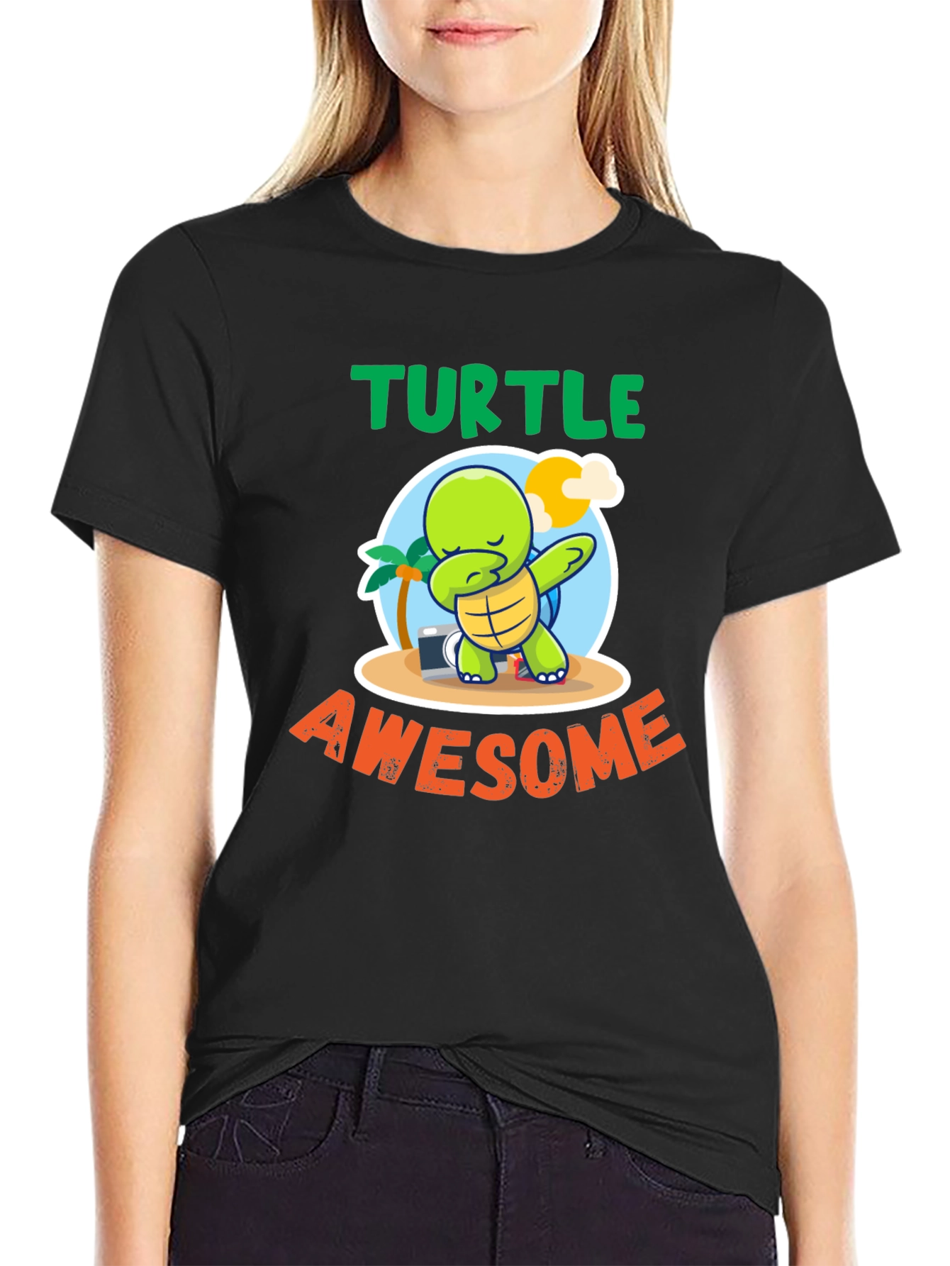 Black Turtle Awesome T-Shirt  view 2