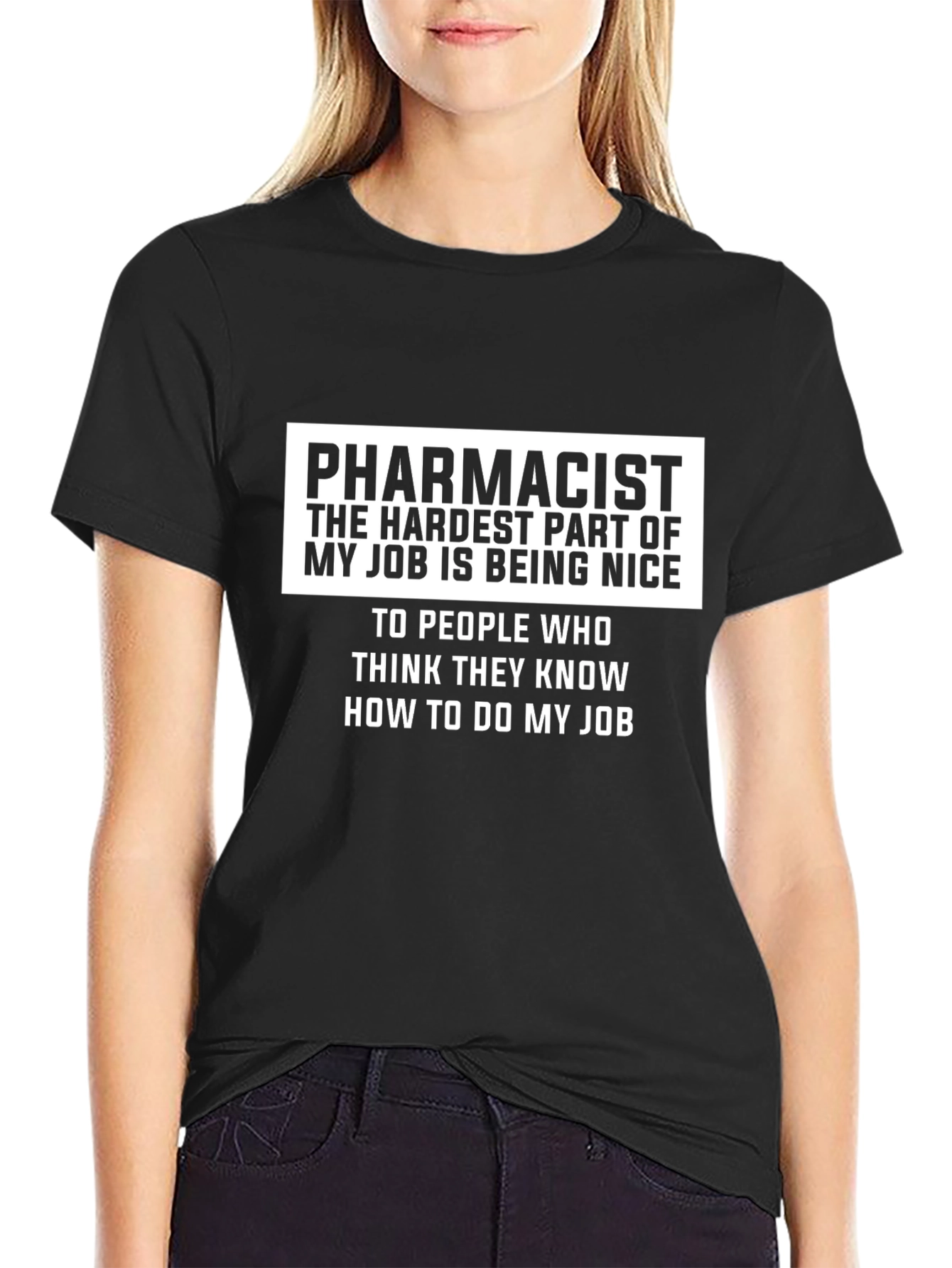 Black Pharmacist Job Humor Graphic T-Shirt view 2