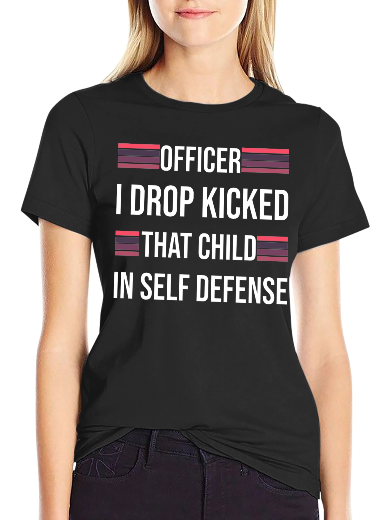 Black Officer I Drop Kicked That Child T-Shirt view 2