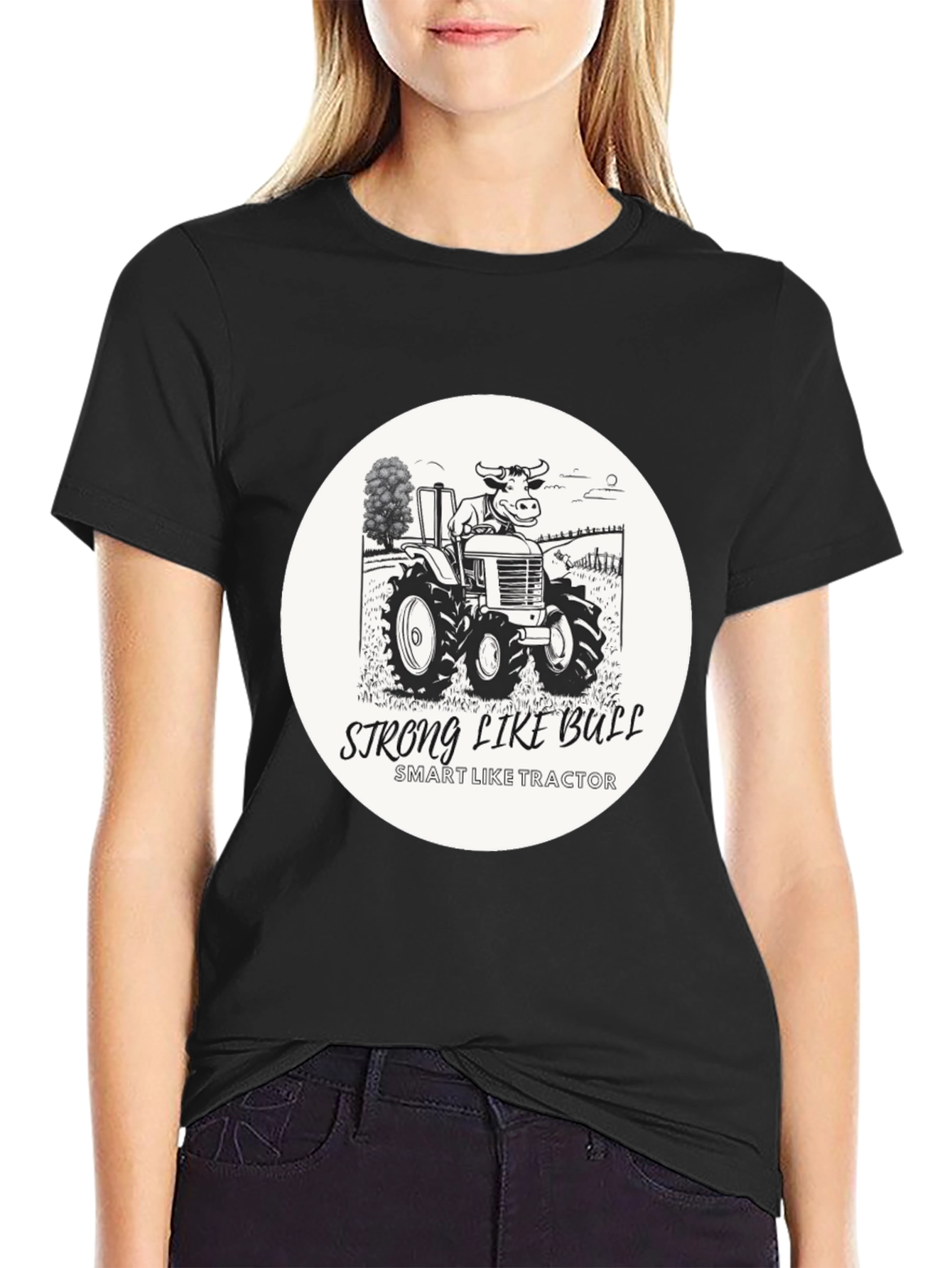 Black Strong Like Bull T-Shirt view 2