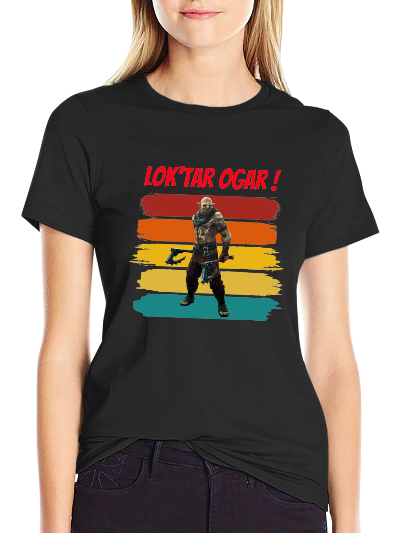 Black Lok'tar Ogar Orc T-Shirt view 2