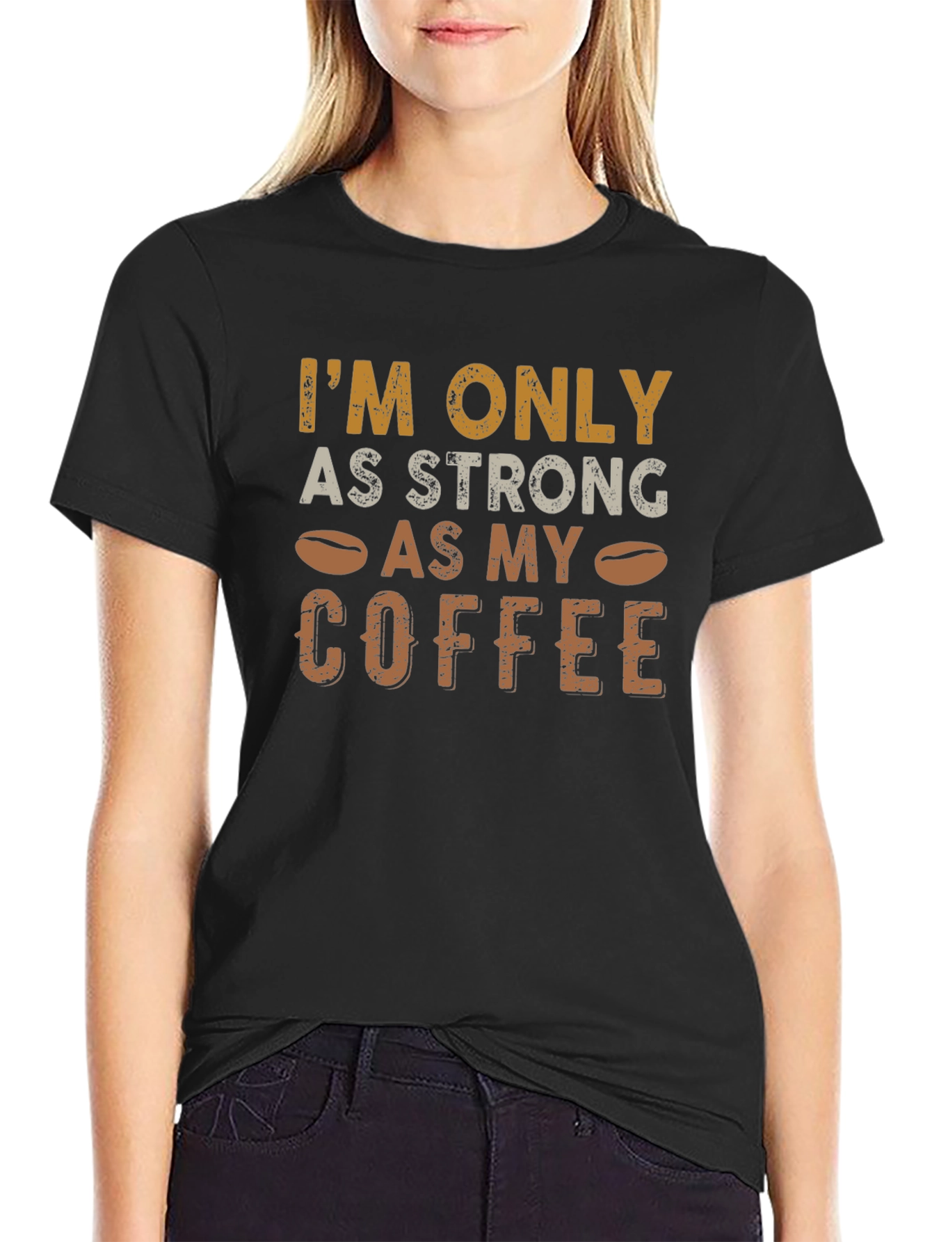 Black Strong as My Coffee T-Shirt view 2