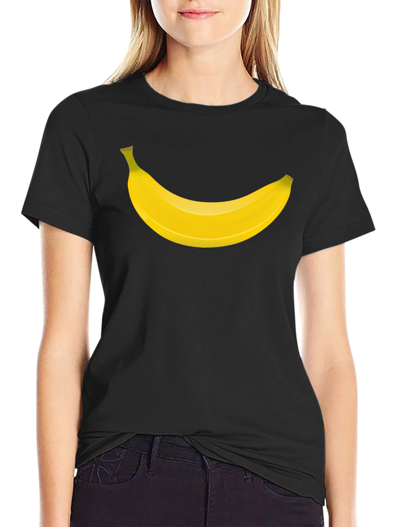 Black Banana Graphic Tee - Black Cotton Blend Casual Shirt view 2