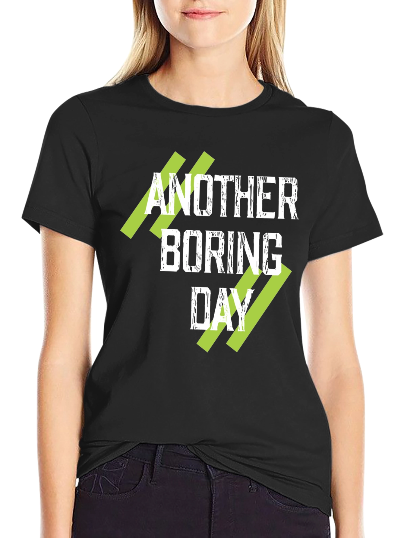 Black Another Boring Day Graphic T-Shirt - Black view 2