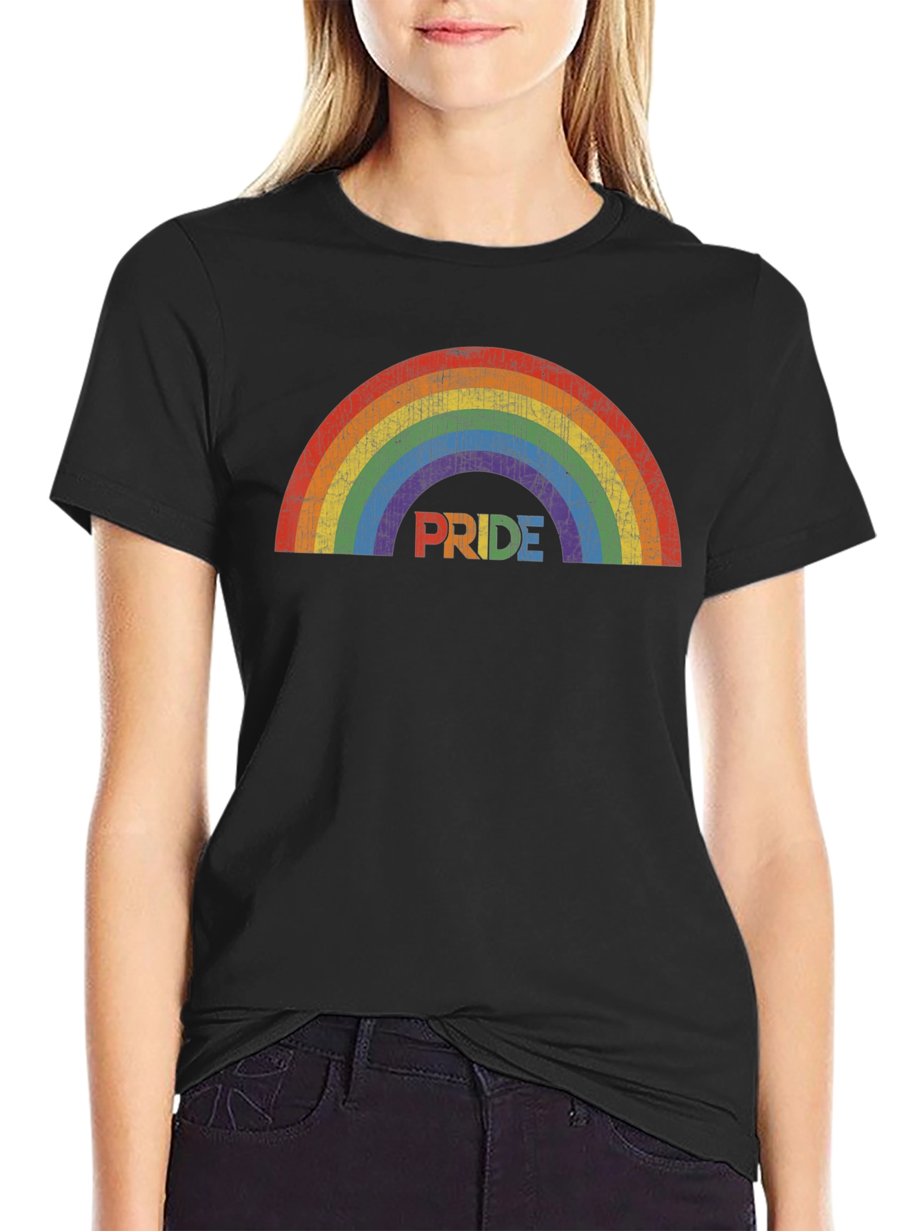 Black Pride Rainbow Graphic T-Shirt view 2