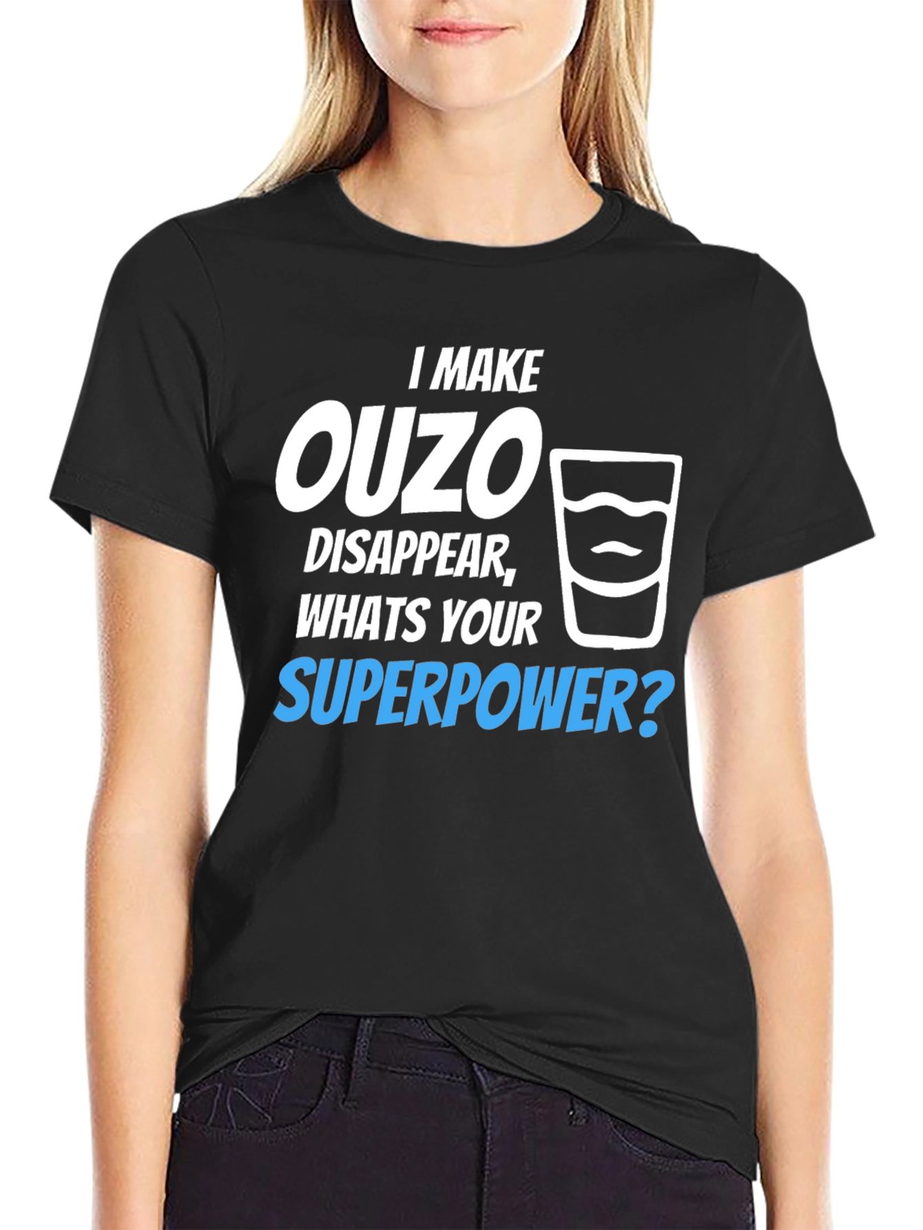 Ouzo Superpower T-Shirt - Funny Novelty Tee - 2