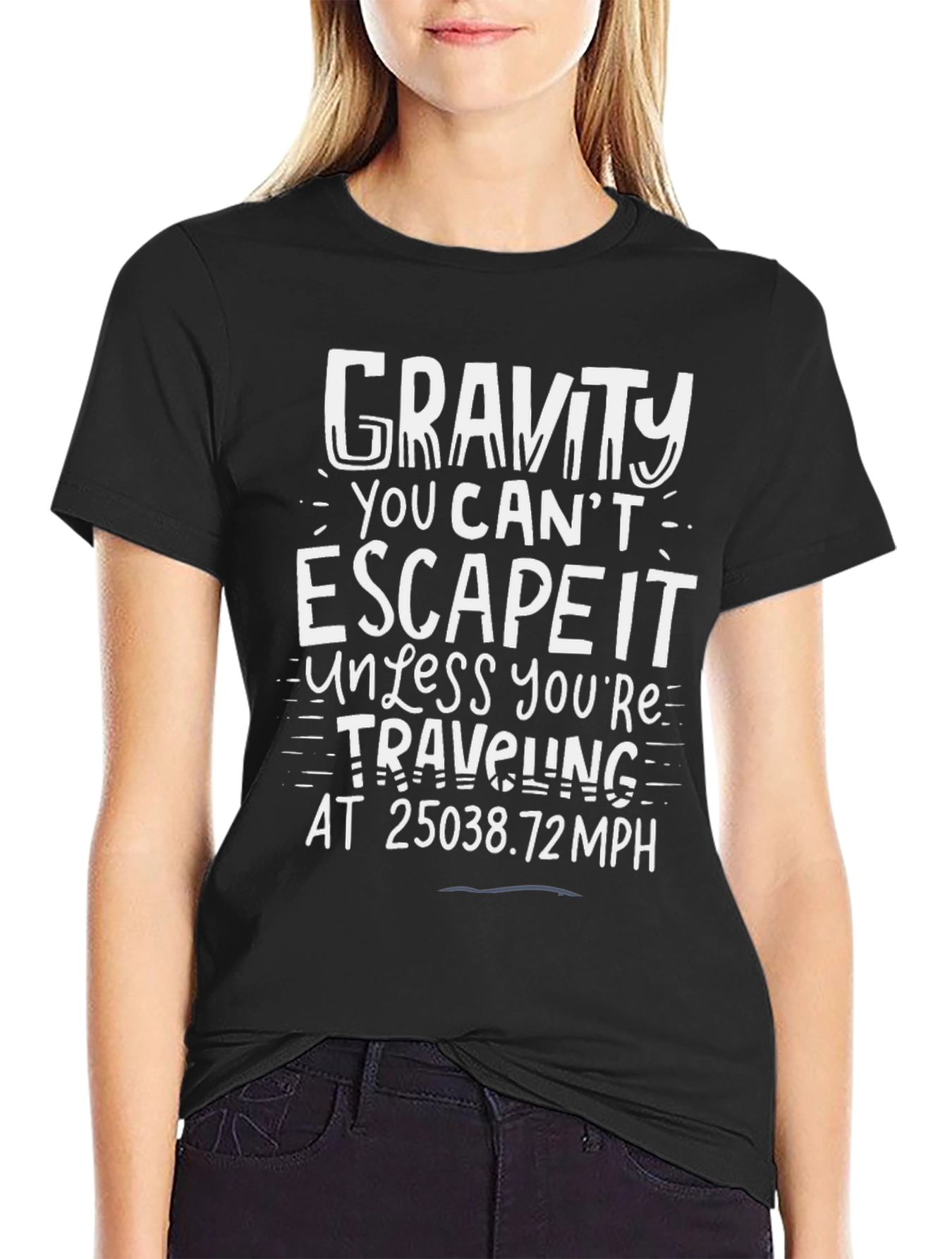 Black Gravity T-Shirt: You Can't Escape It! view 2