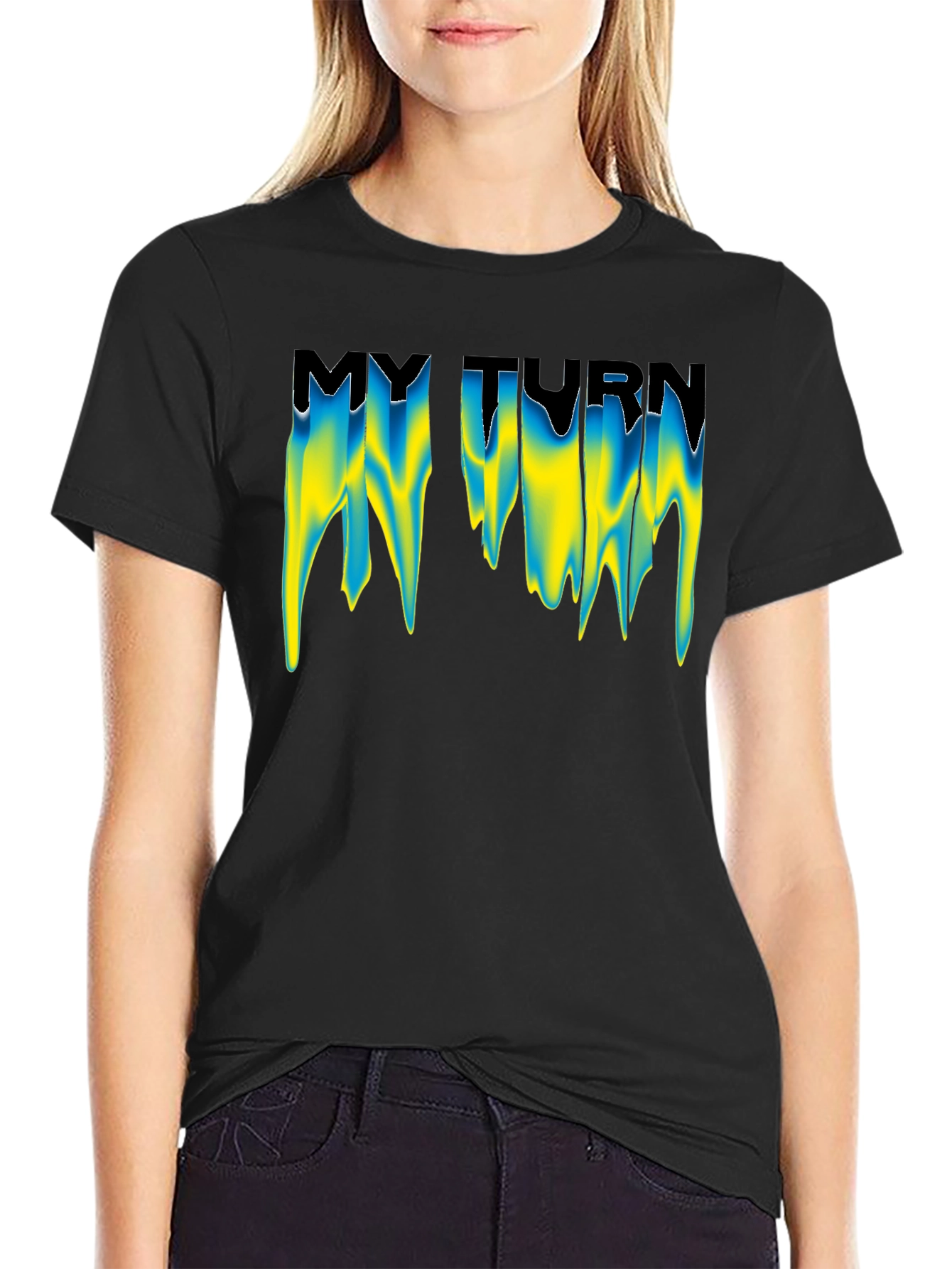 Black My Turn Graphic Tee - Drip Design view 2