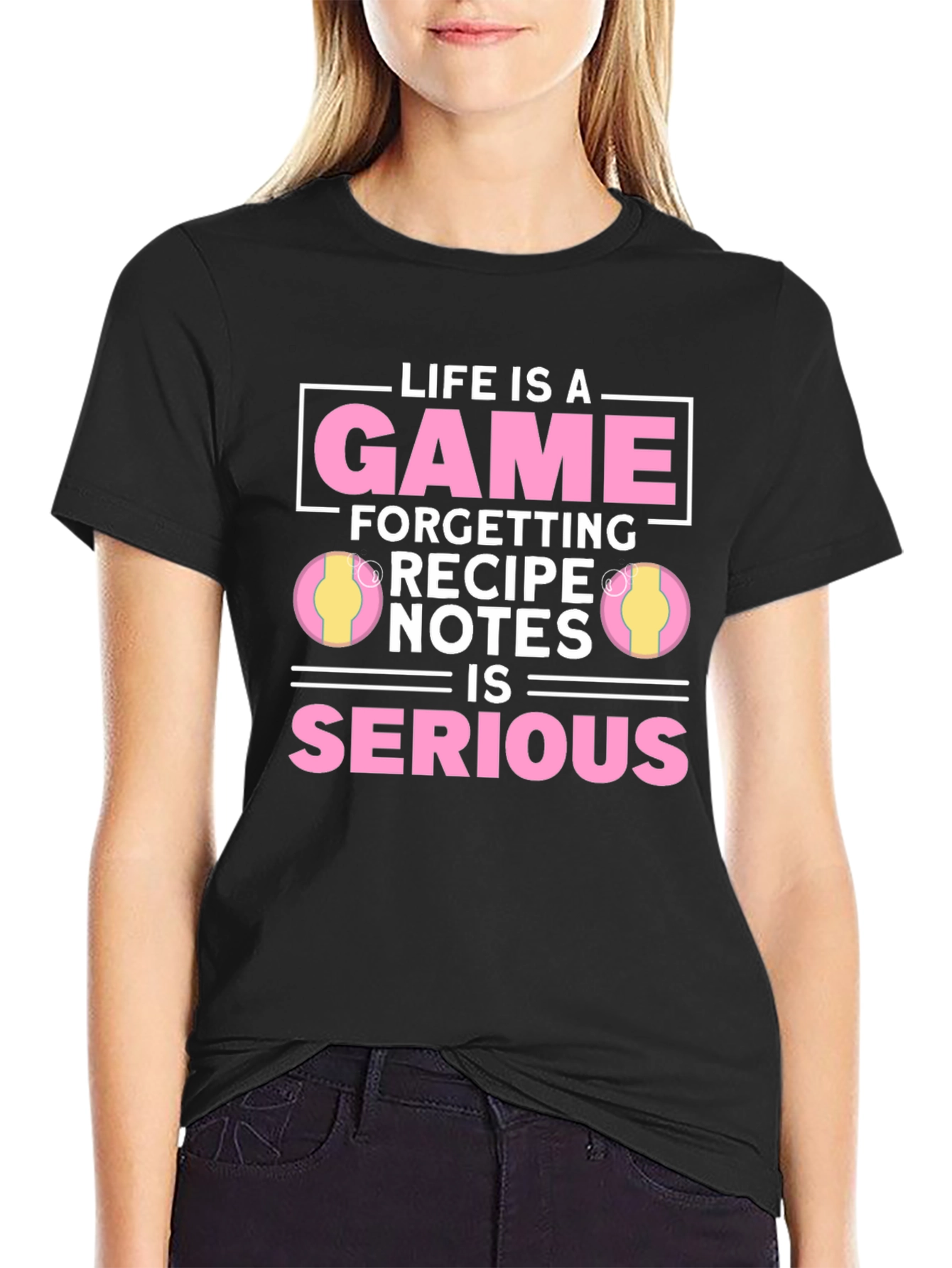 Black Life is a Game Recipe T-Shirt view 2