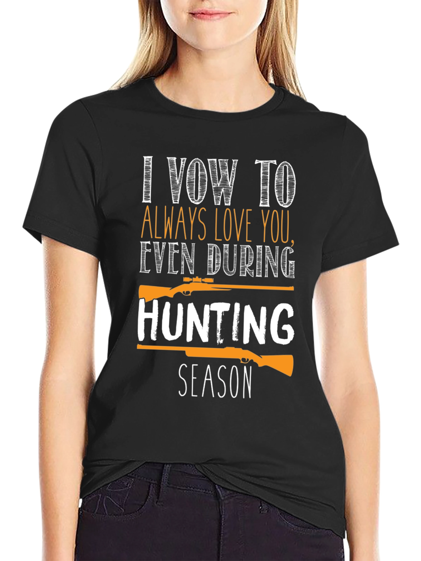 Black Hunting Season Vow Graphic Tee view 2