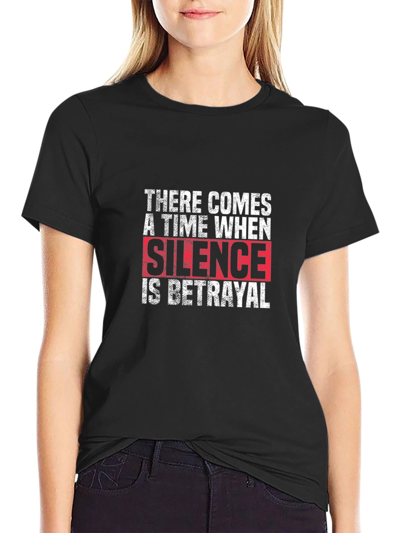 Black Silence is Betrayal Graphic T-Shirt view 2