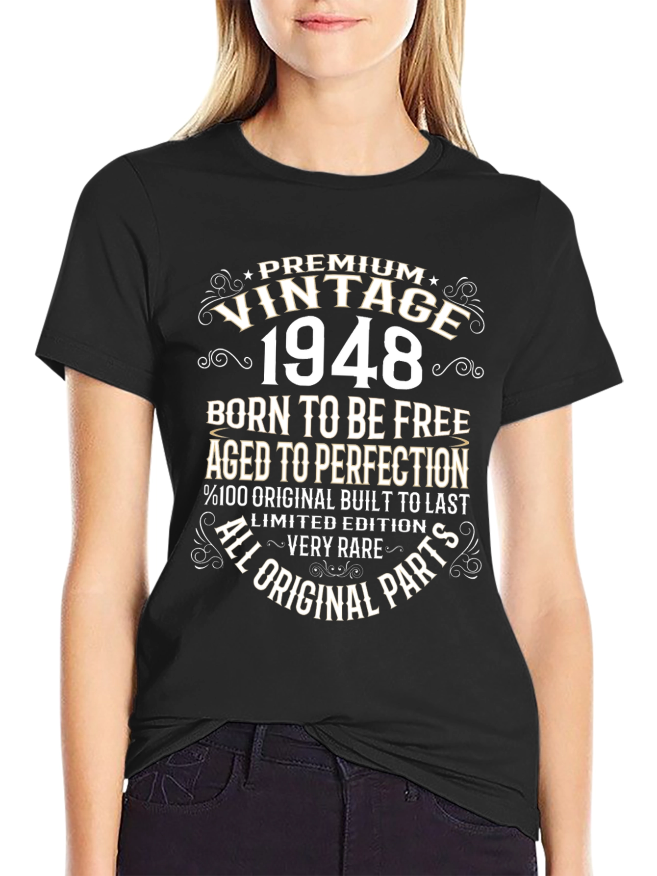 Black Premium Vintage 1948 T-Shirt - Limited Edition view 2