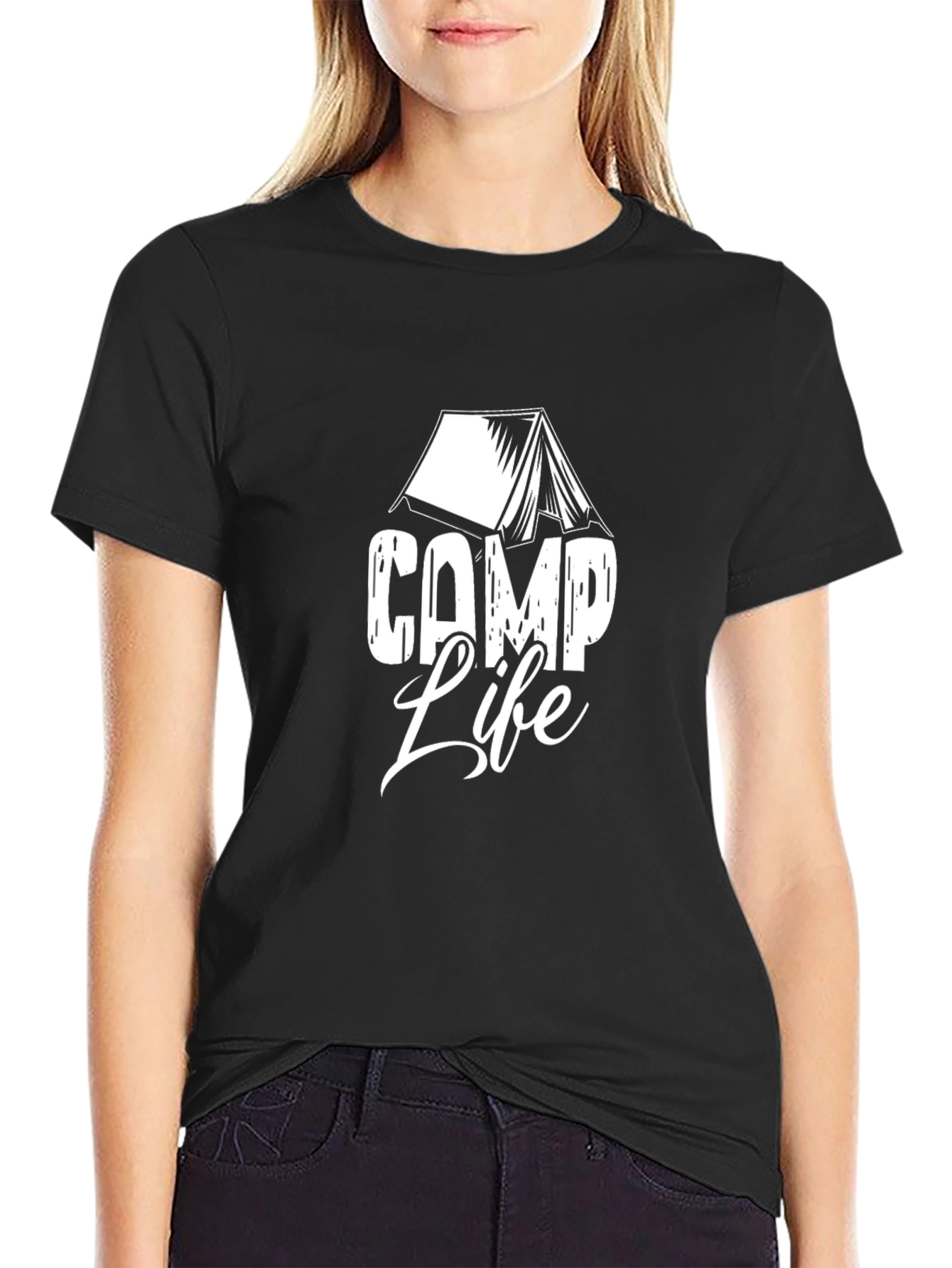Black Camp Life Graphic T-Shirt - Unisex view 2