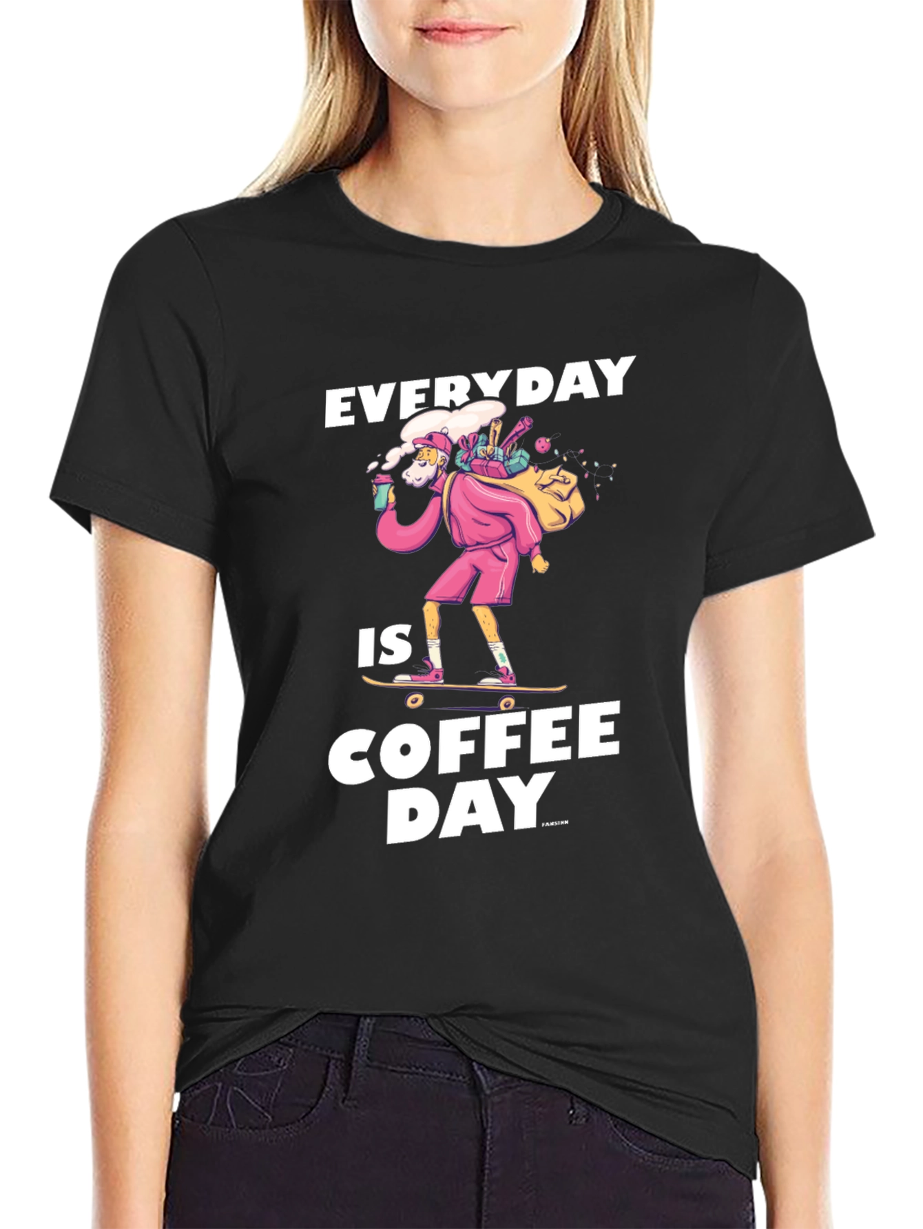 Black Everyday is Coffee Day T-Shirt view 2