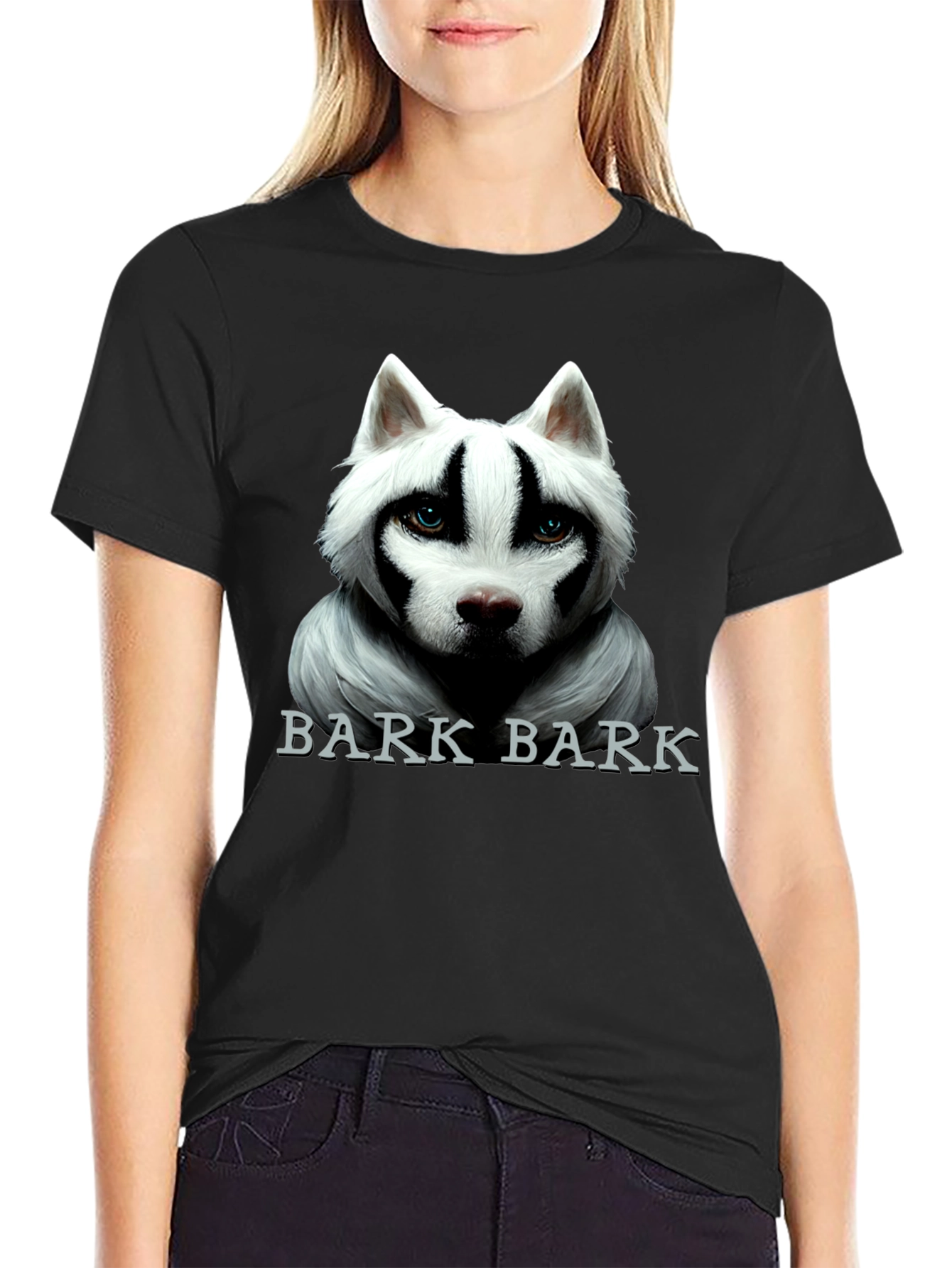 Black Bark Bark Dog Graphic Tee - Men's Black T-Shirt view 2