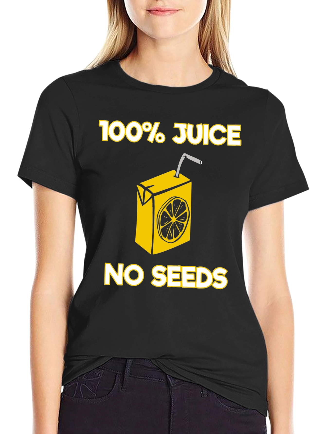 Black 100% Juice No Seeds T-Shirt view 2