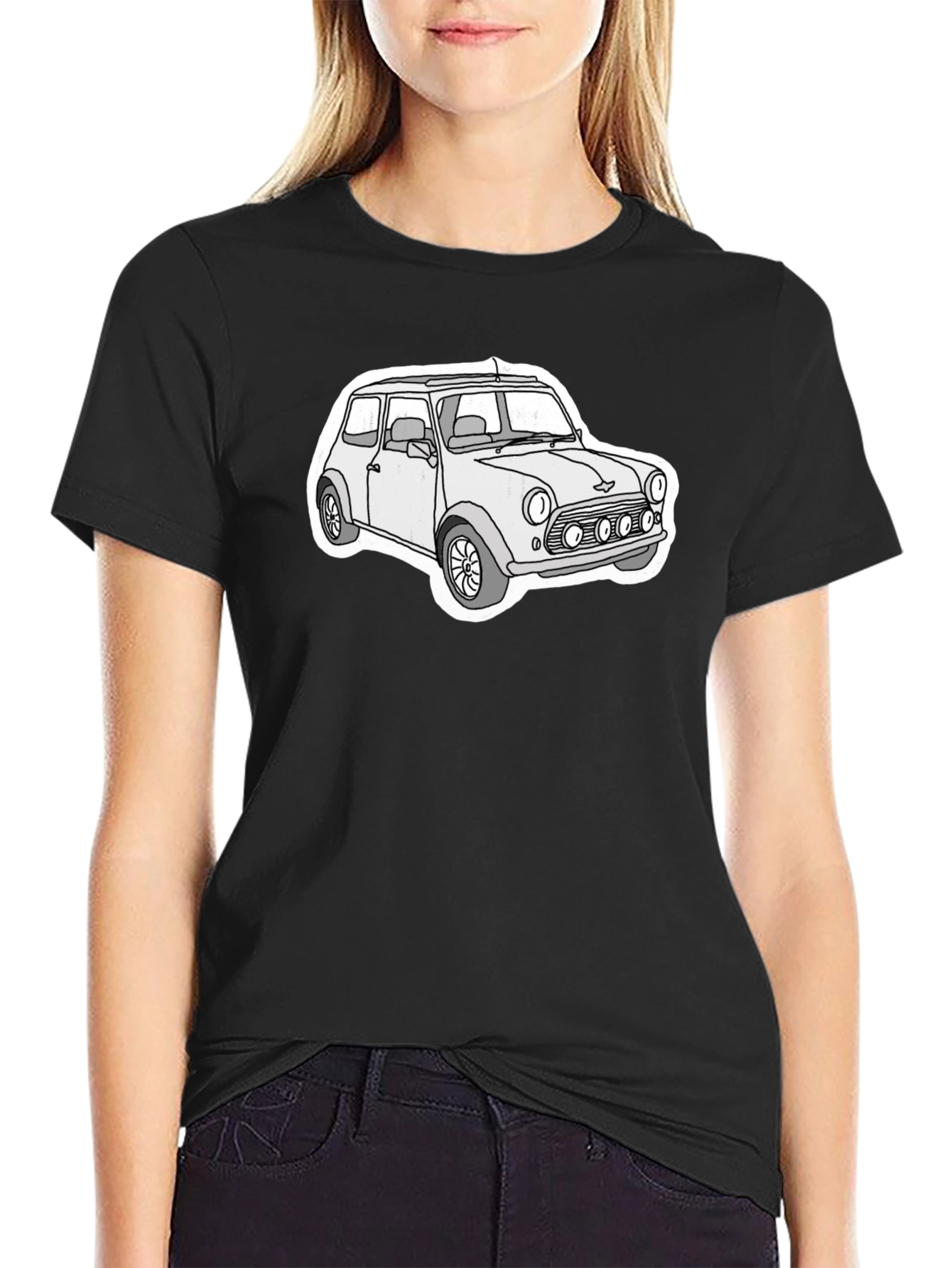 Black Classic Car Graphic Tee - Black view 2