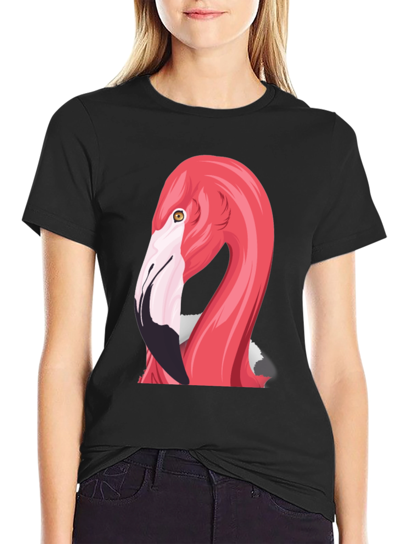 Black Flamingo Graphic Tee - Stylish & Unique Design view 2