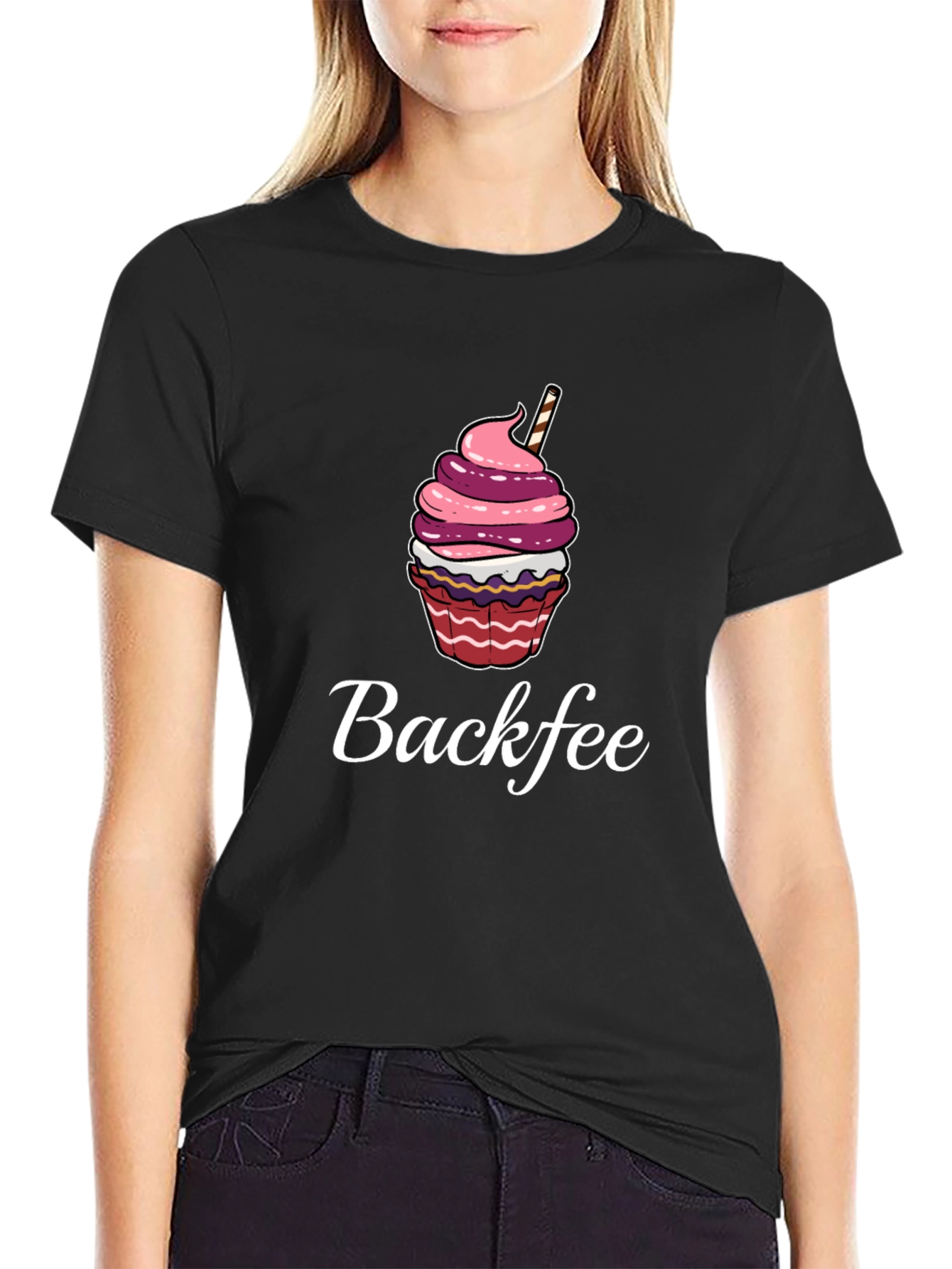 Backfee Cupcake Graphic Tee - Casual Comfort - 2