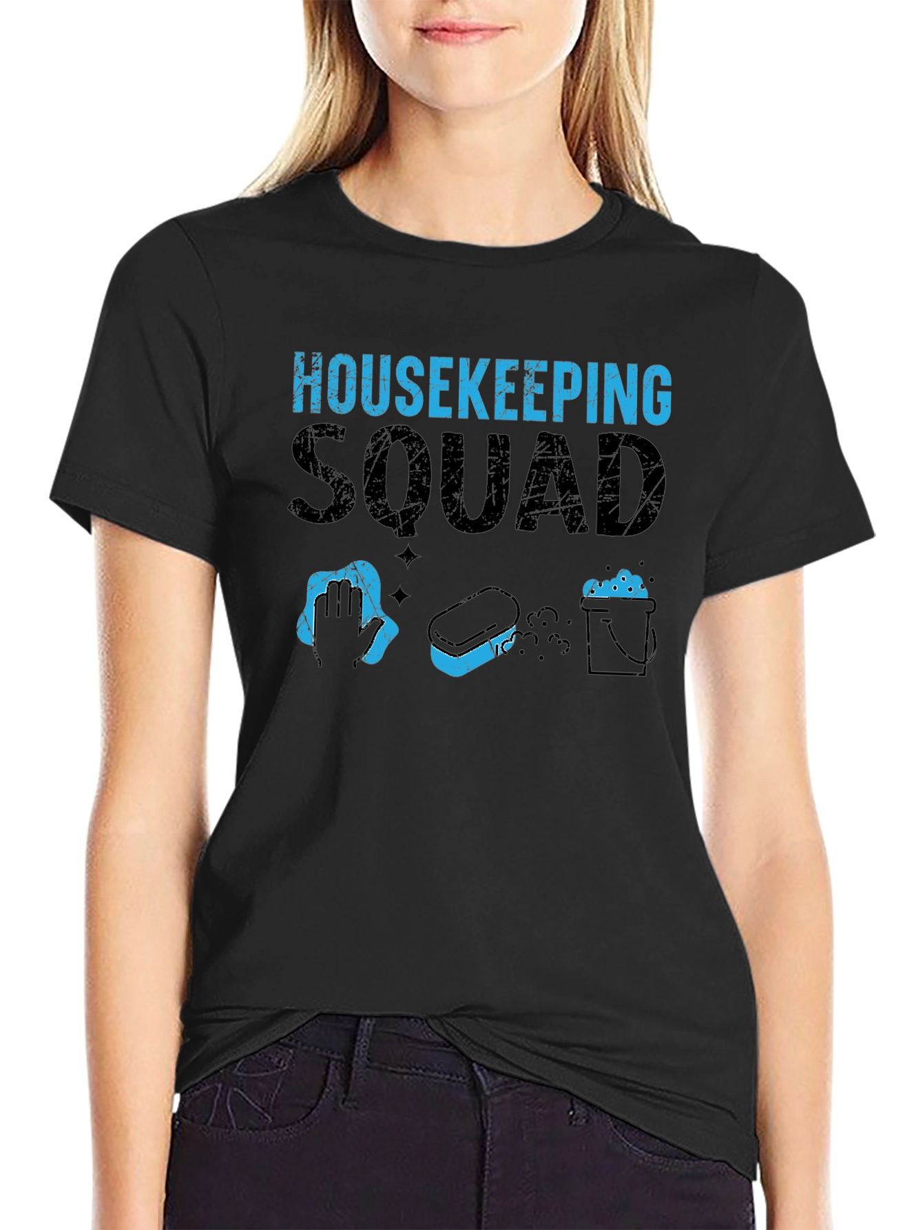 Black Housekeeping Squad Graphic Tee view 2