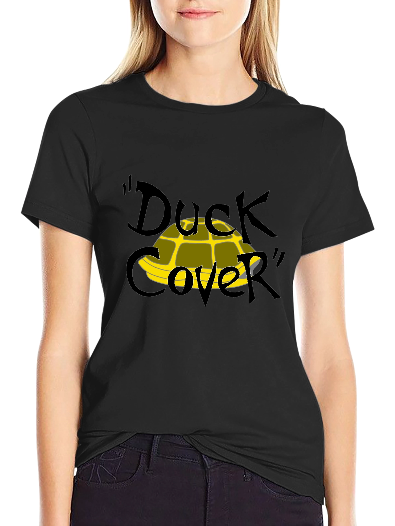 Black Duck Cover Funny Graphic T-Shirt view 2