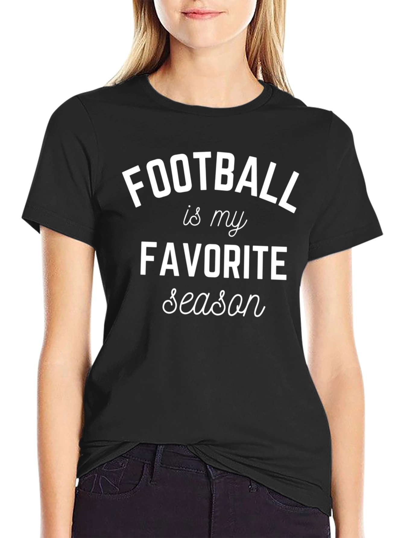 Black Football is My Favorite Season T-Shirt view 2