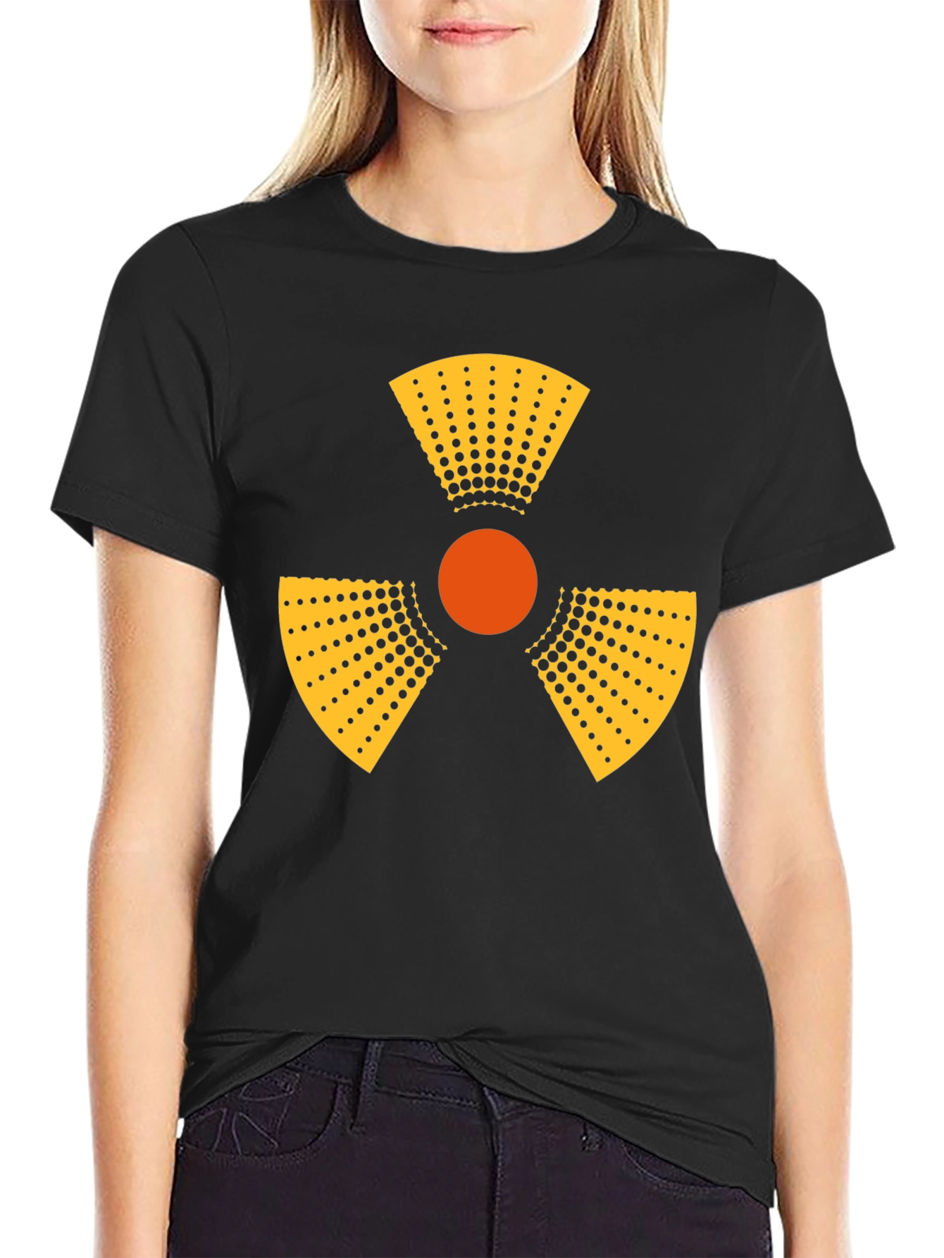 Black Radioactive Symbol Graphic Tee - Mens Black T-Shirt view 2