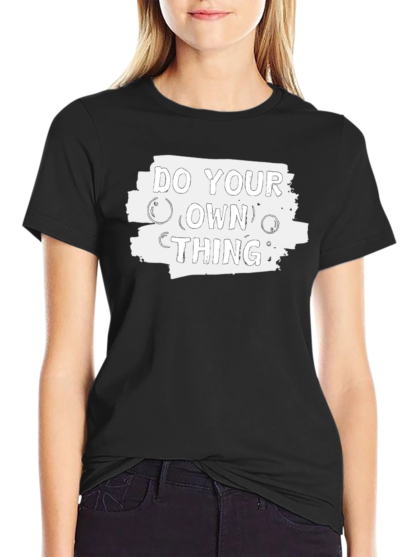 Black Do Your Own Thing Graphic T-Shirt - Unisex Style view 2
