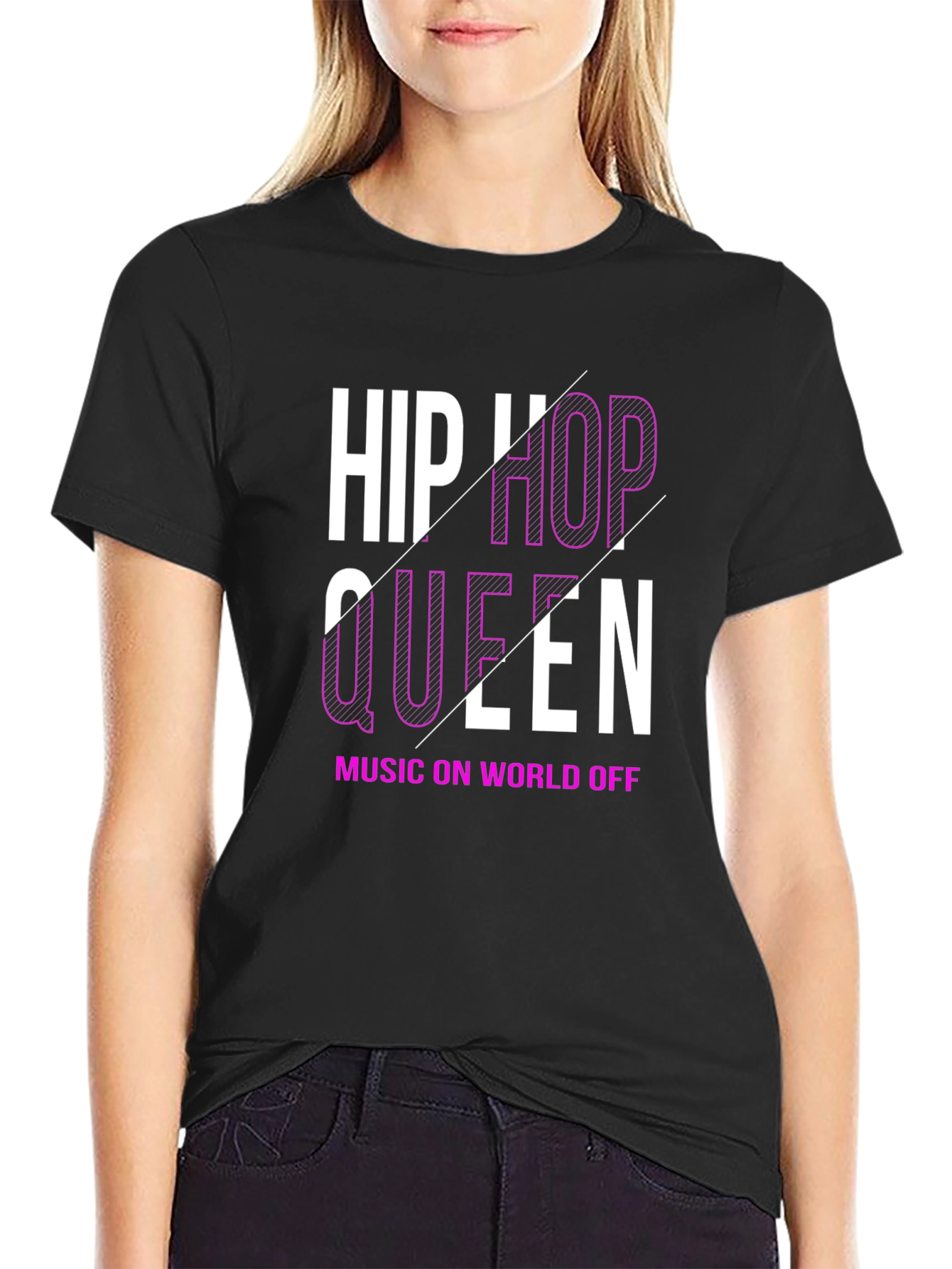 Black Hip Hop Queen Graphic Tee view 2