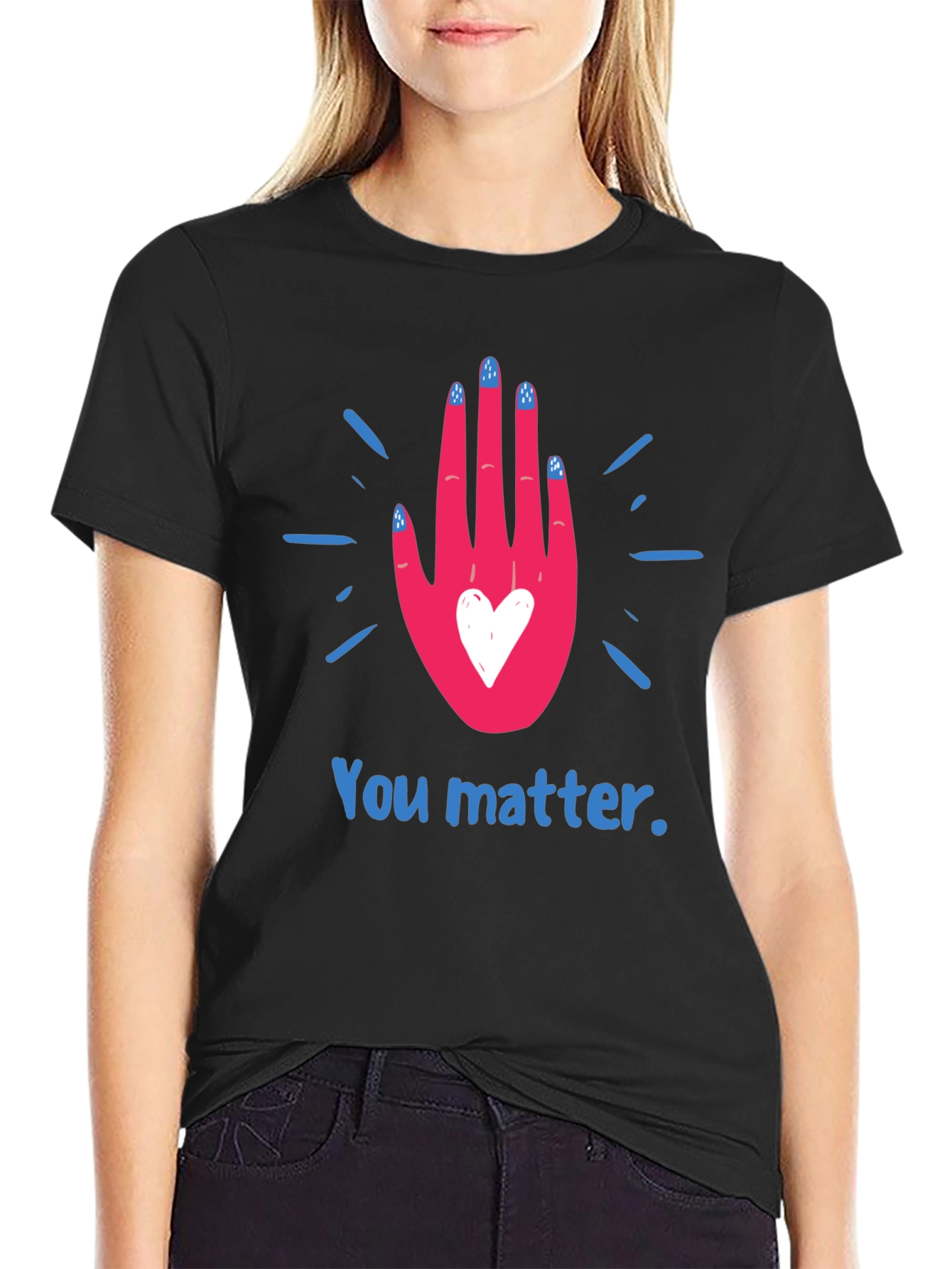 Black You Matter T-Shirt - Positive Message Tee view 2