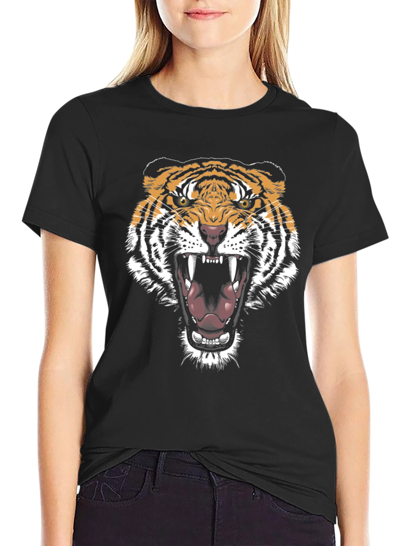 Black Black Tiger Graphic Tee view 2