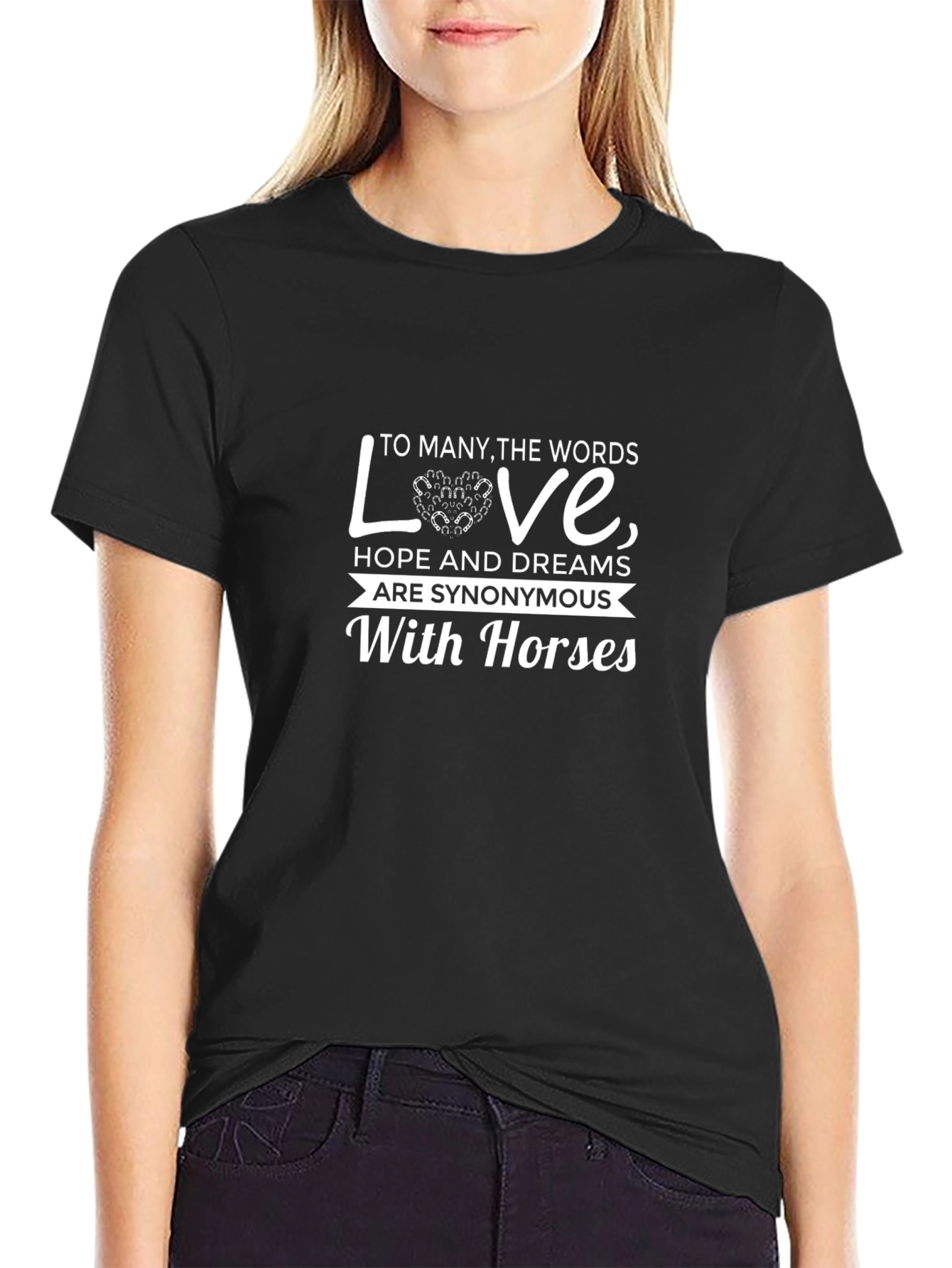 Black Horse Lover T-Shirt: Love, Hope & Dreams Tee view 2