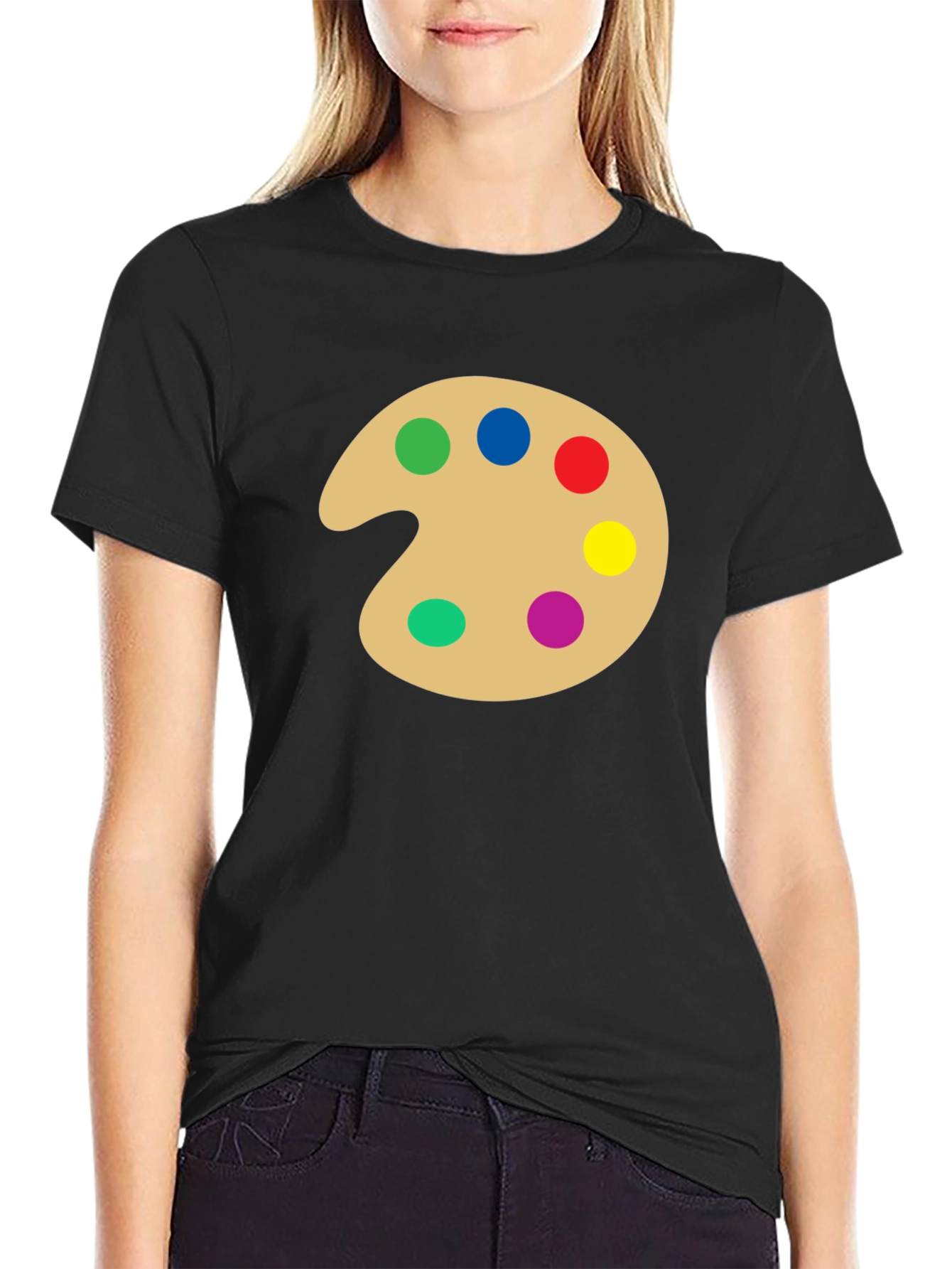 Black Artist Palette T-Shirt - Creative Design view 2