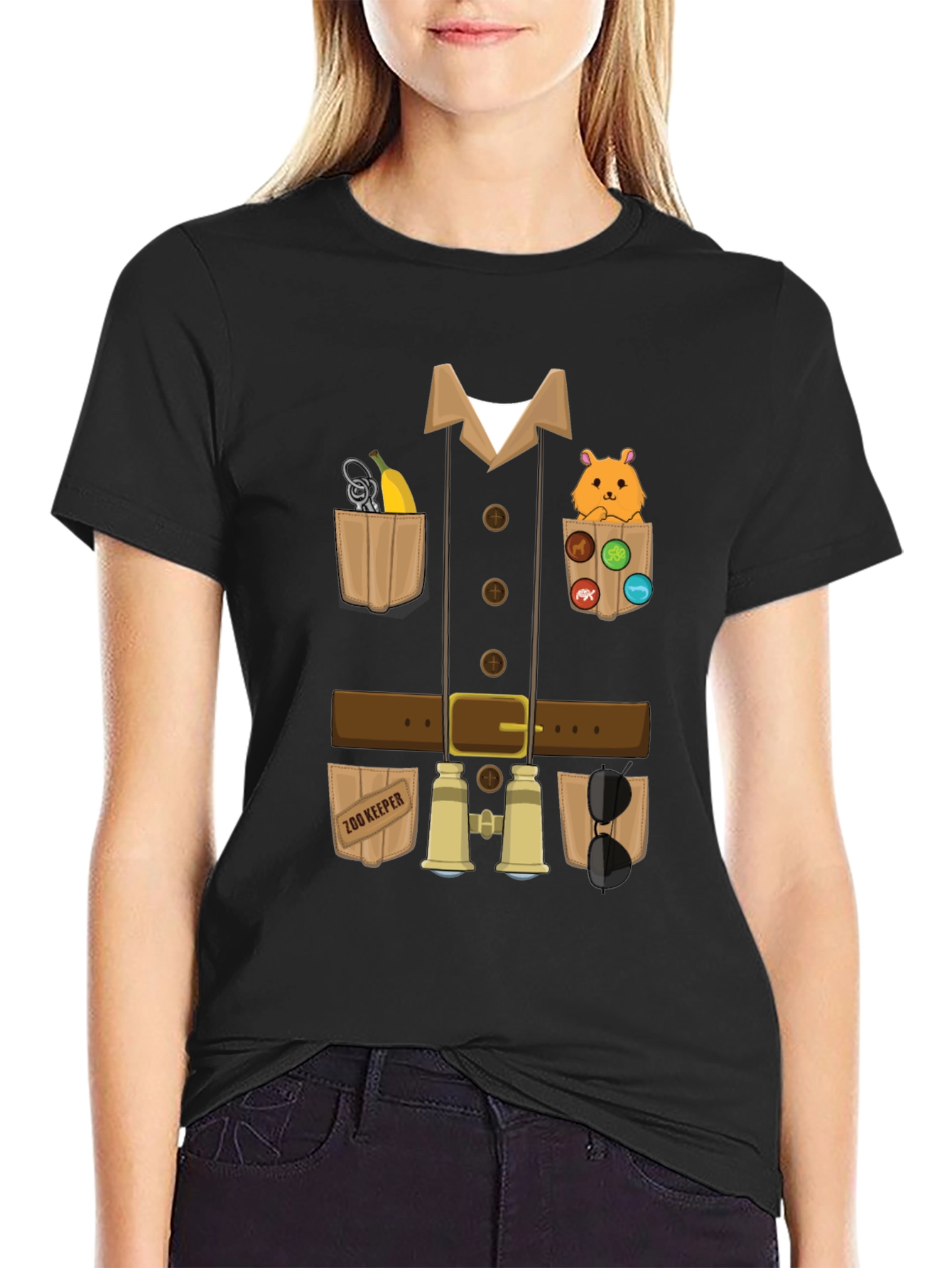 Black Zoo Keeper Costume T-Shirt view 2