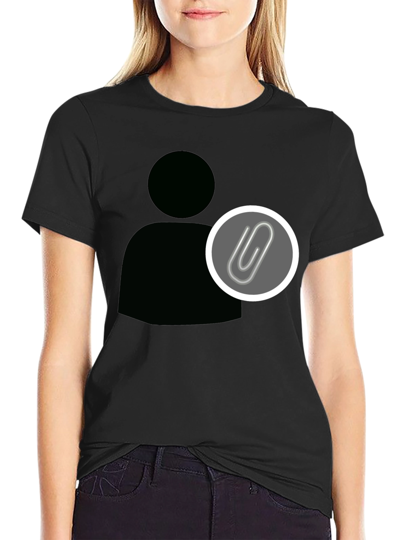 Statement Black Tee - Profile Attachment Design - 2