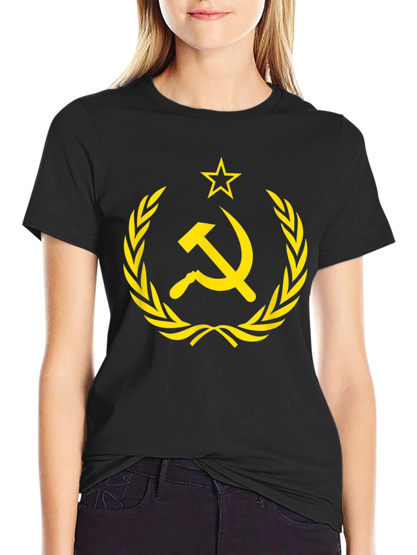 Black Hammer and Sickle Graphic Tee view 2
