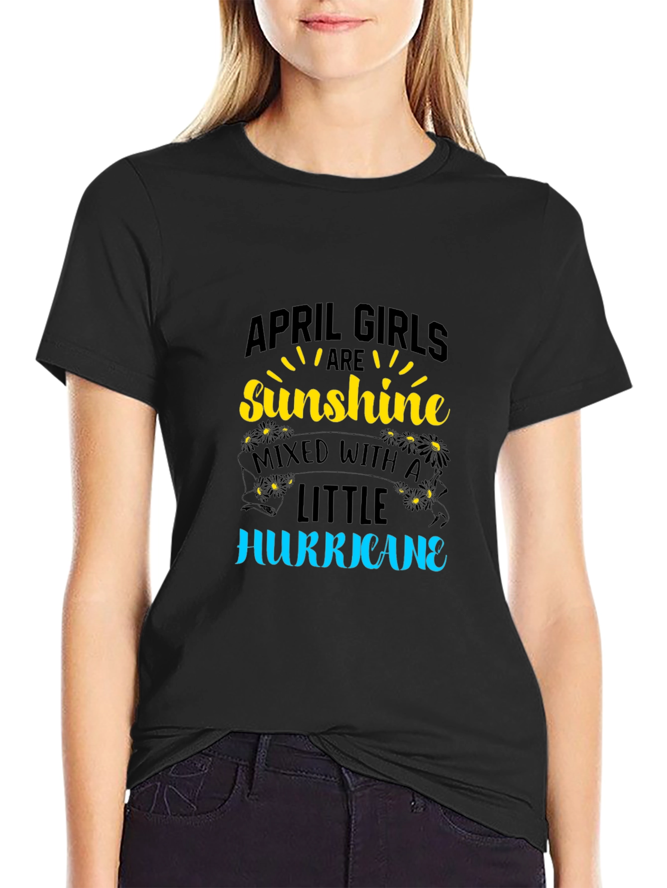 Black April Girls Sunshine Hurricane T-Shirt view 2
