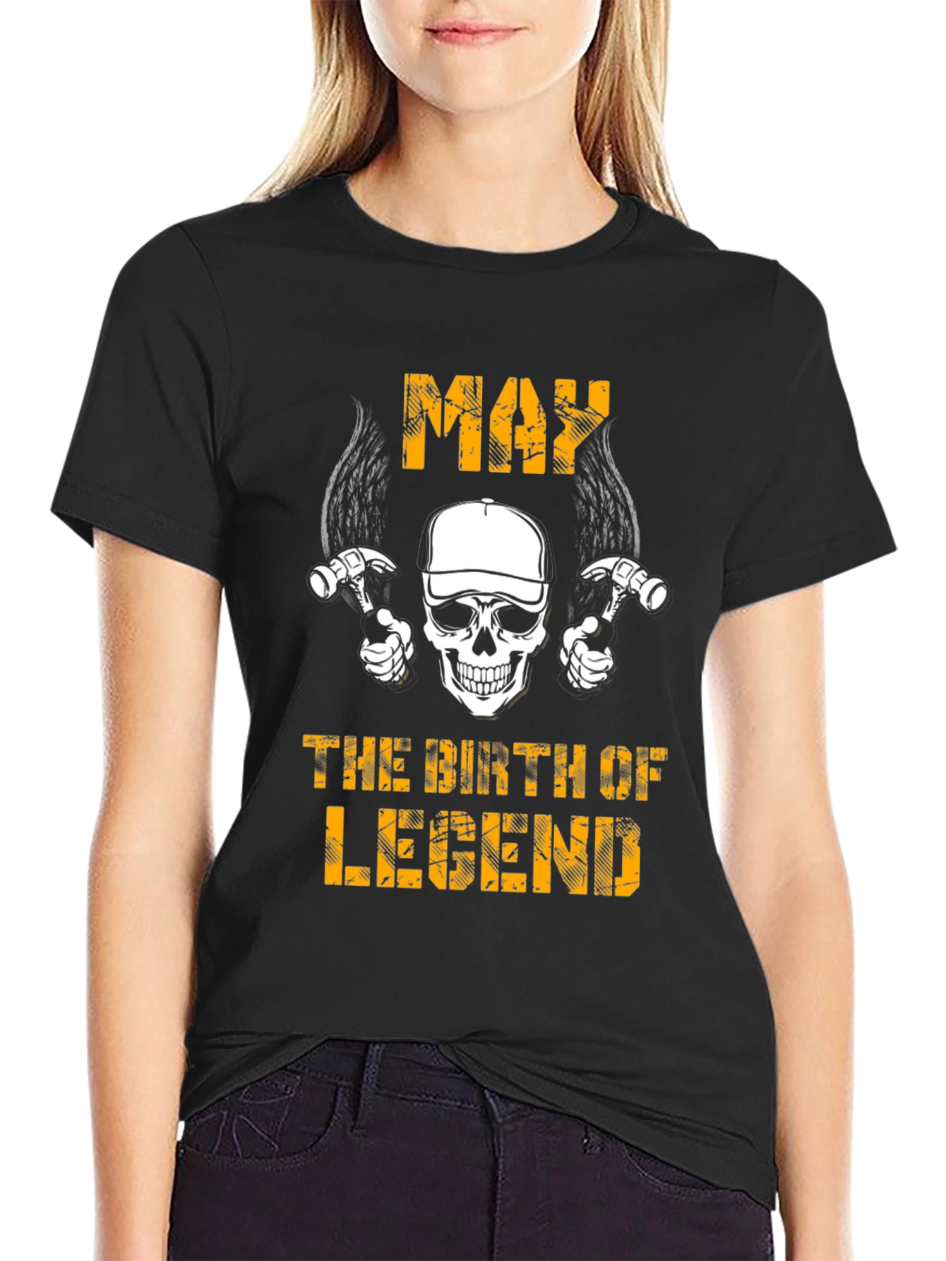 Black May Birth of Legends Graphic T-Shirt view 2