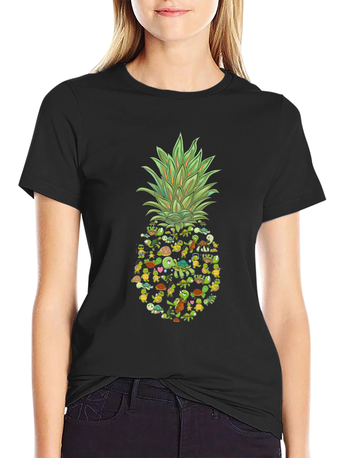 Black Turtle Pineapple Graphic Tee view 2