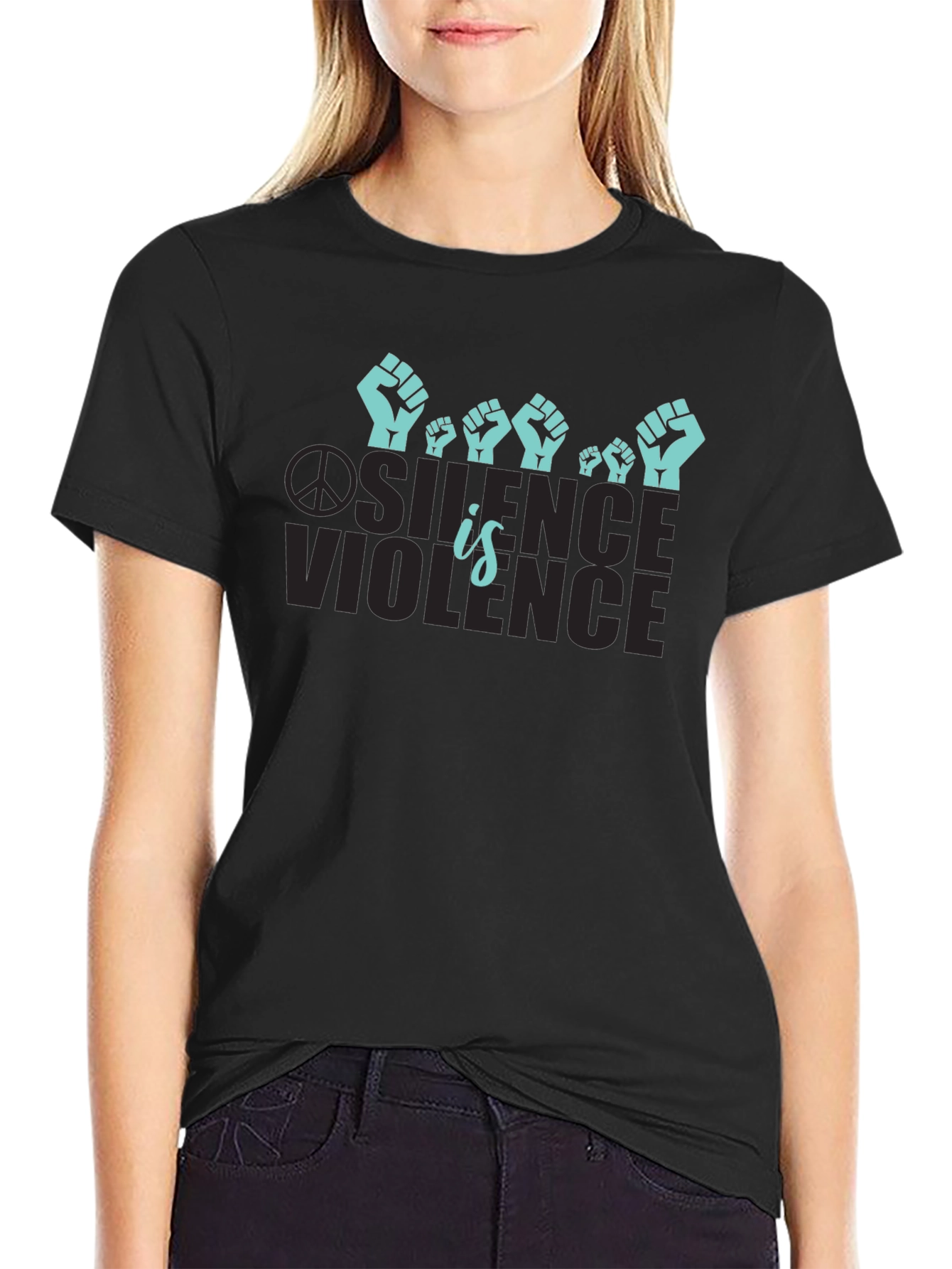 Black Silence is Violence Graphic Tee view 2