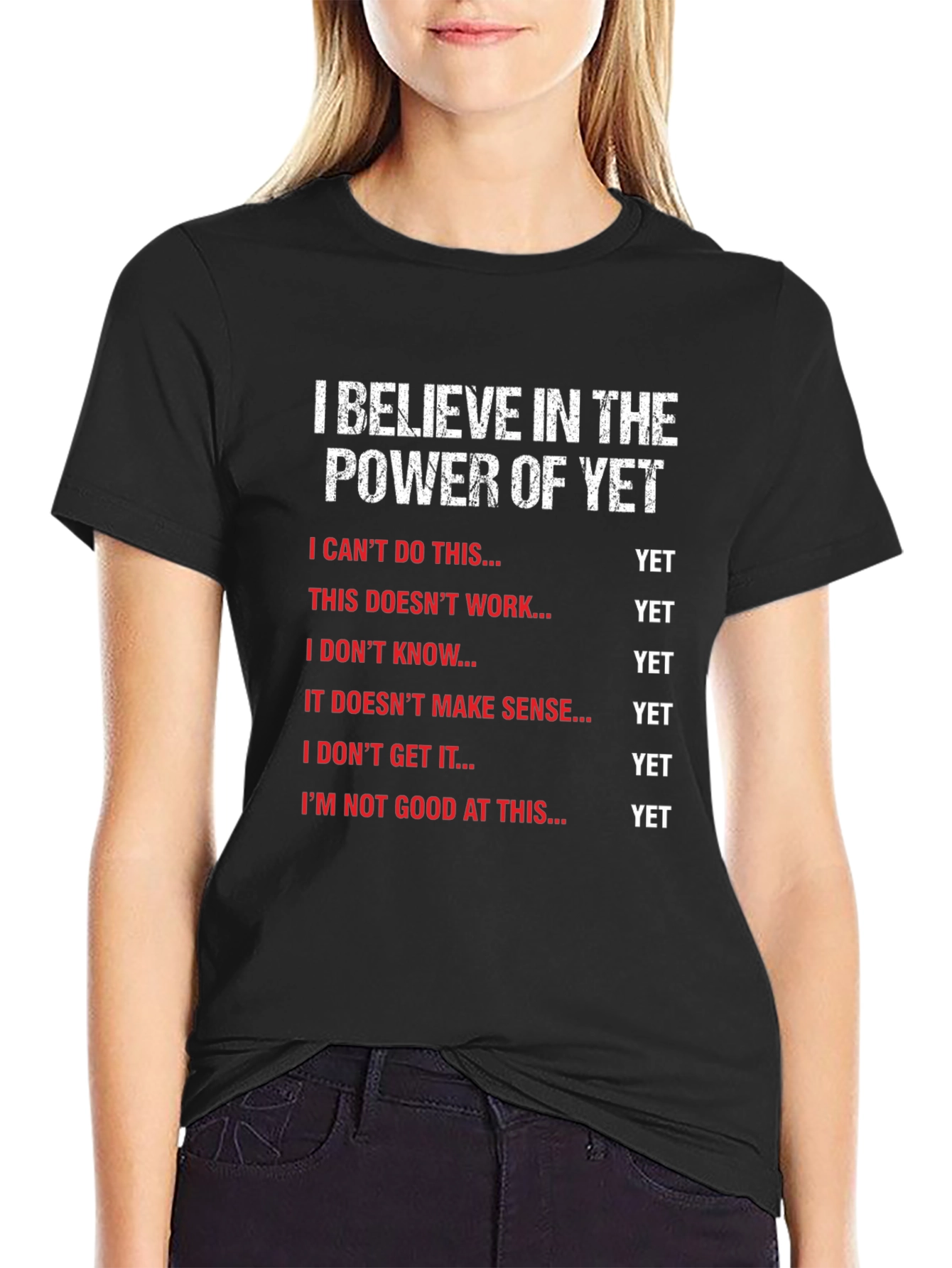 Black Power of Yet T-Shirt - Motivational & Inspirational view 2