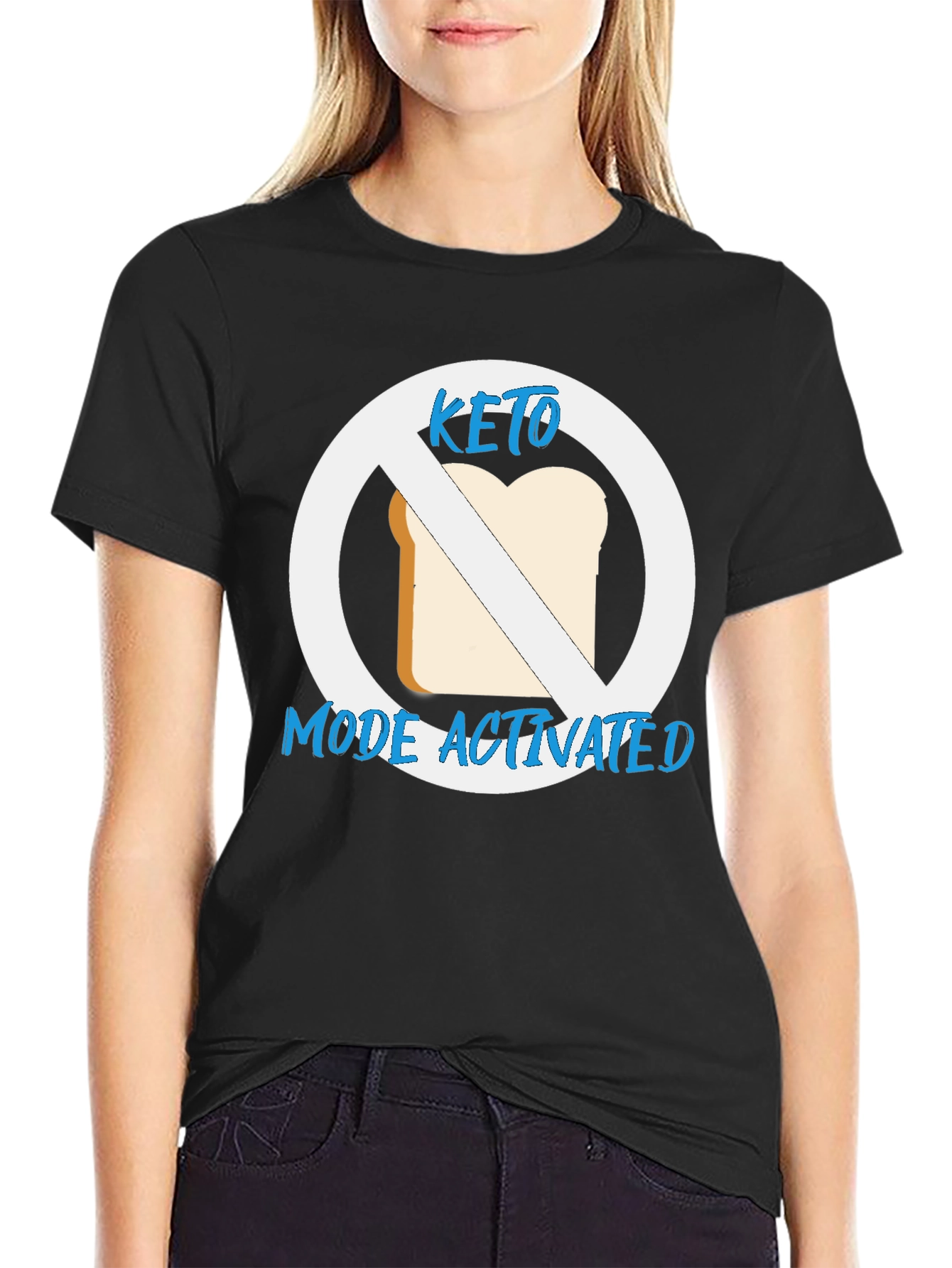 Black Keto Mode Activated Graphic T-Shirt view 2