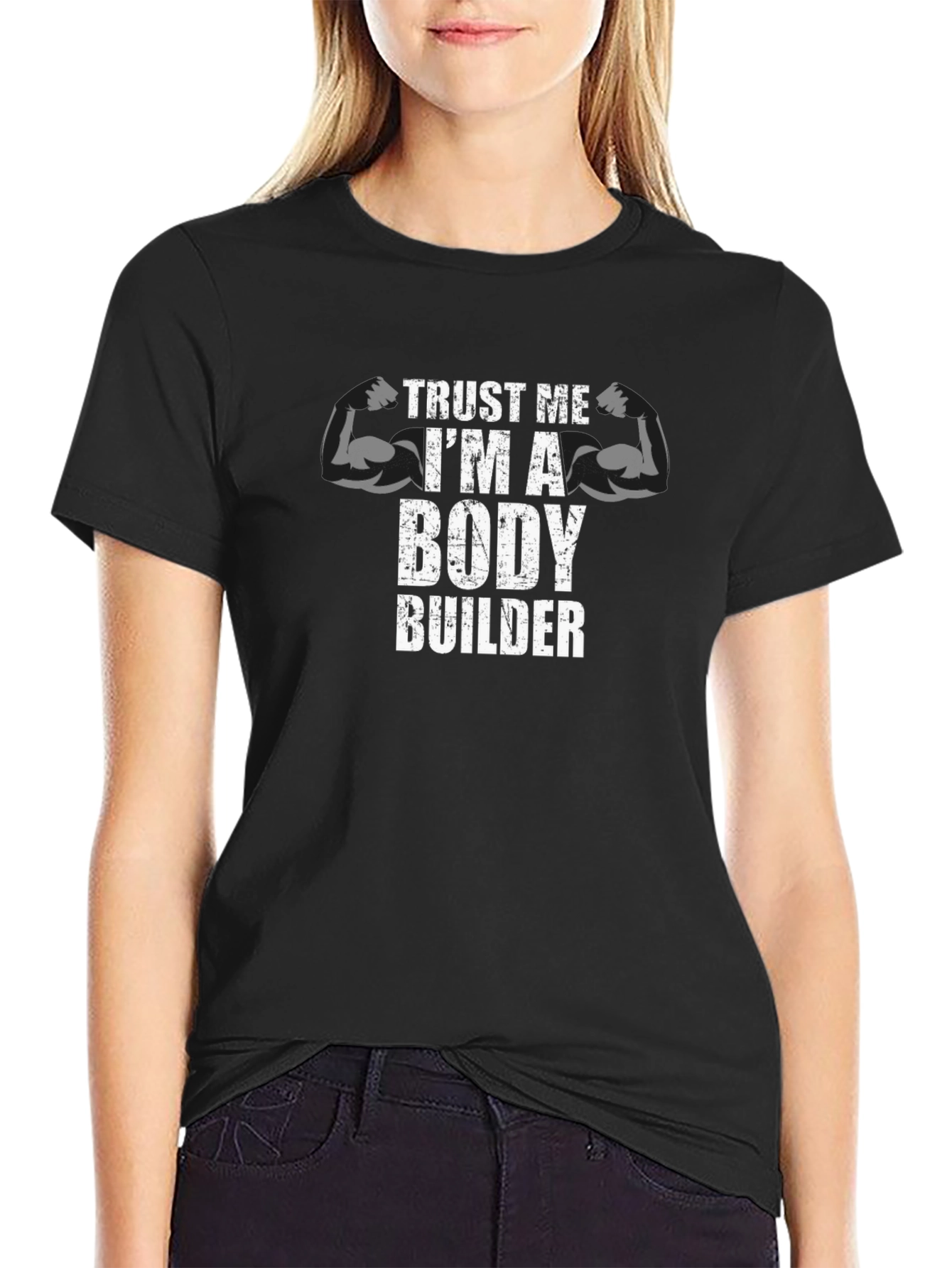 Black Bodybuilder T-Shirt: Trust Me, I'm a Bodybuilder view 2