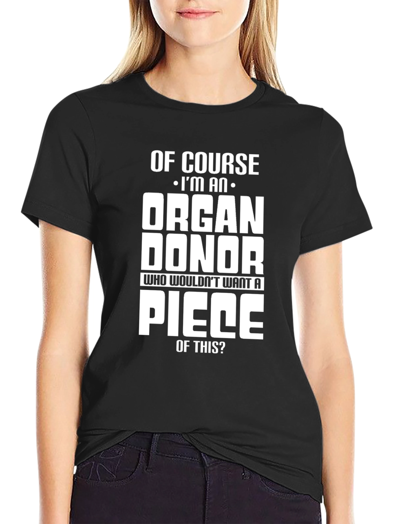 Black Organ Donor T-Shirt - Funny Graphic Tee view 2