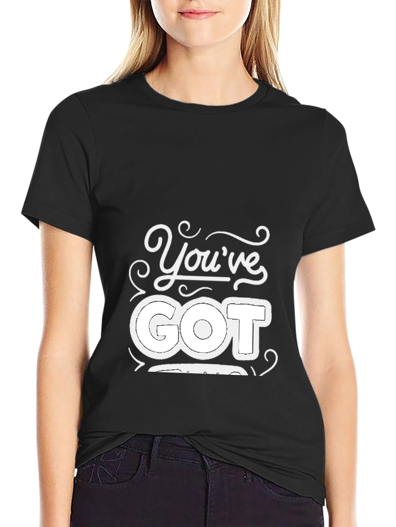 Black You've Got This! Black Graphic Tee view 2