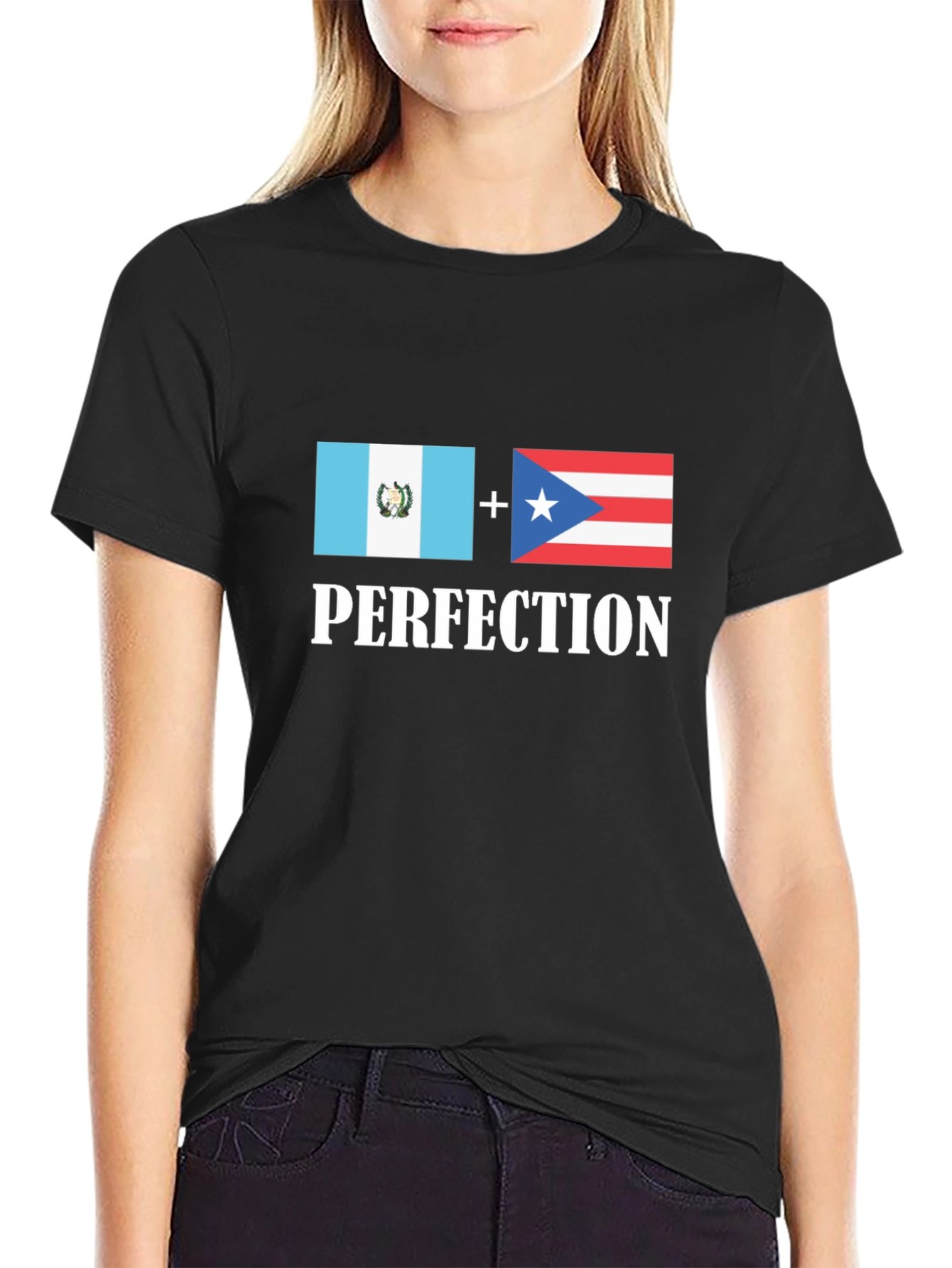 Black Guatemala Puerto Rico Perfection T-Shirt view 2