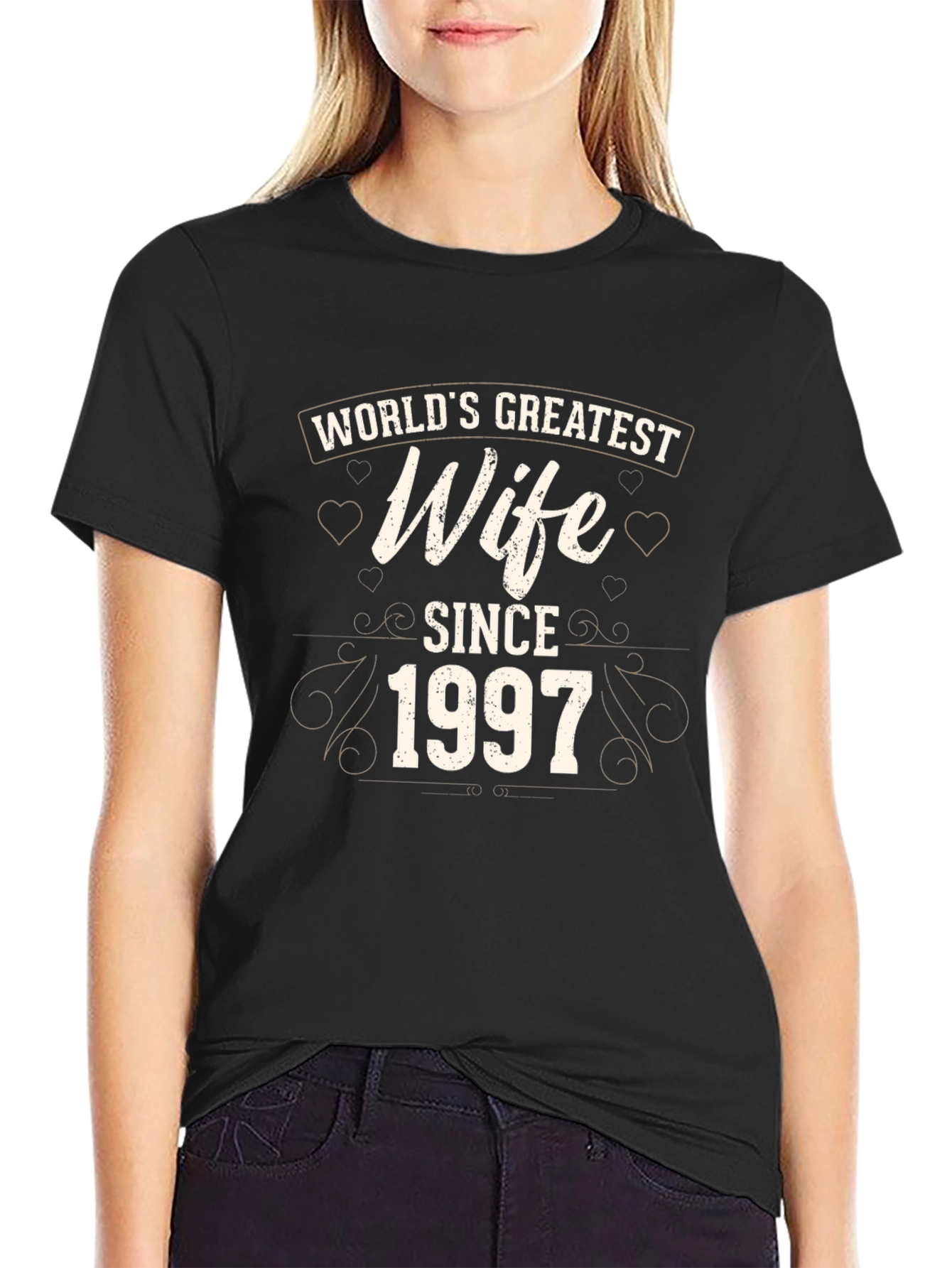 Black World's Greatest Wife Since 1997 T-Shirt view 2