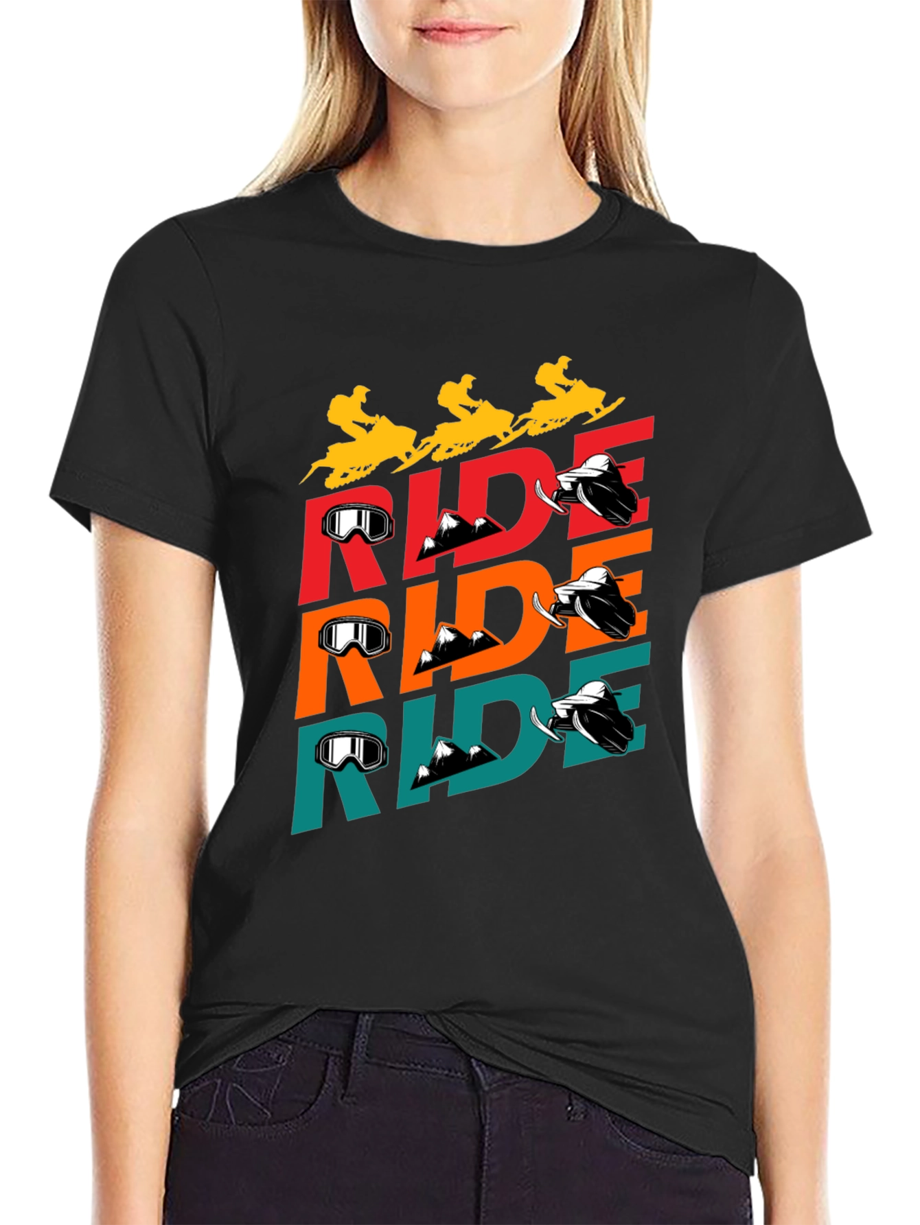 Ride Snowmobile Graphic Tee - Perfect Winter Sport Apparel - 2