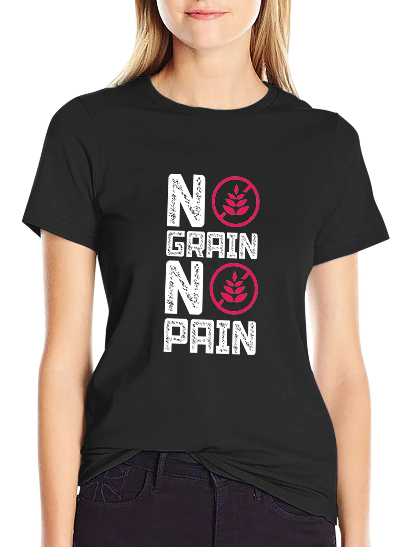 No Grain No Pain Graphic Tee - Gluten Free Lifestyle Shirt - 2